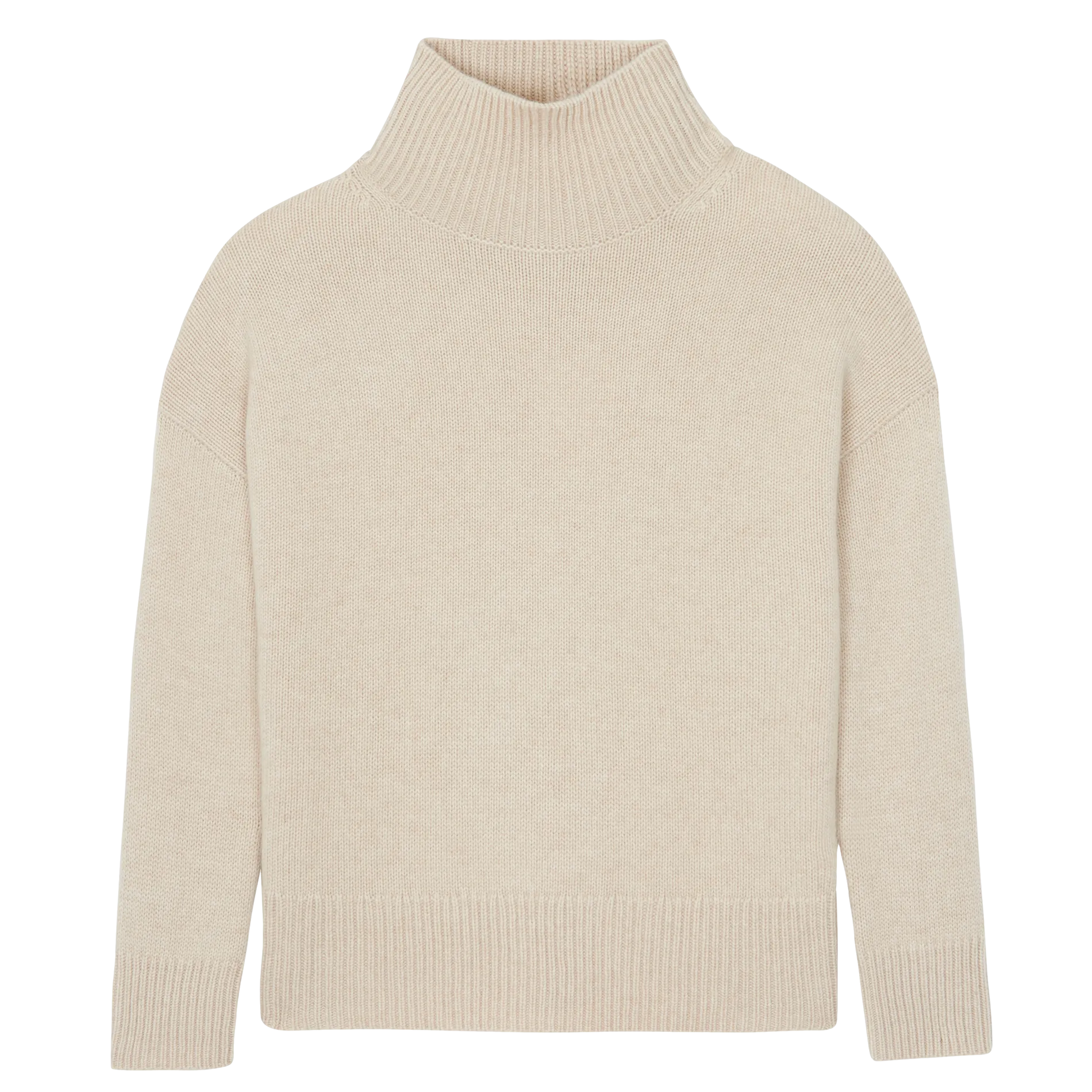  KUJTEN   ULLA - Maglione ampio a collo alto in cashmere | Beige