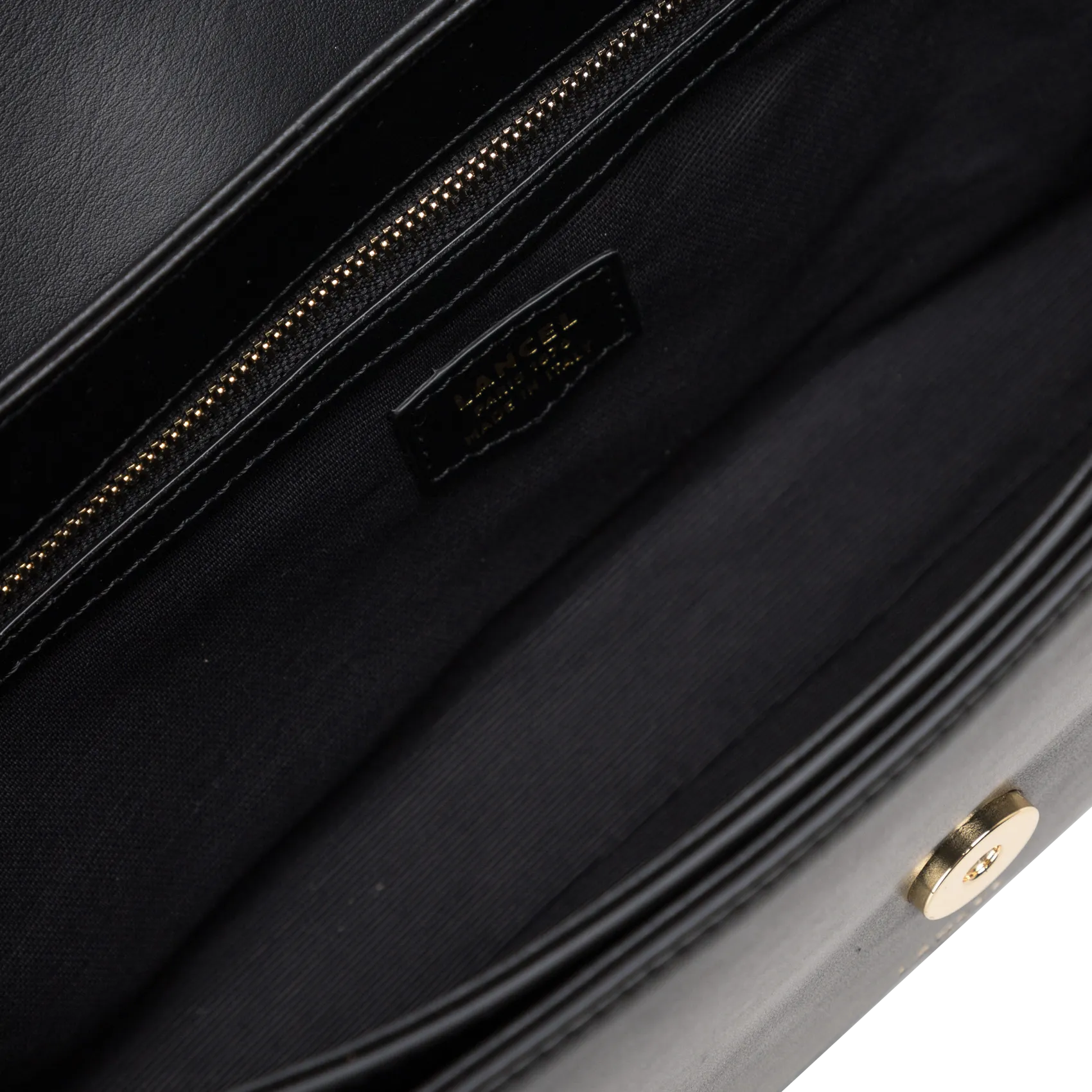  LANCEL   ANGELE M - Borsa a tracolla con patella in pelle | Nero