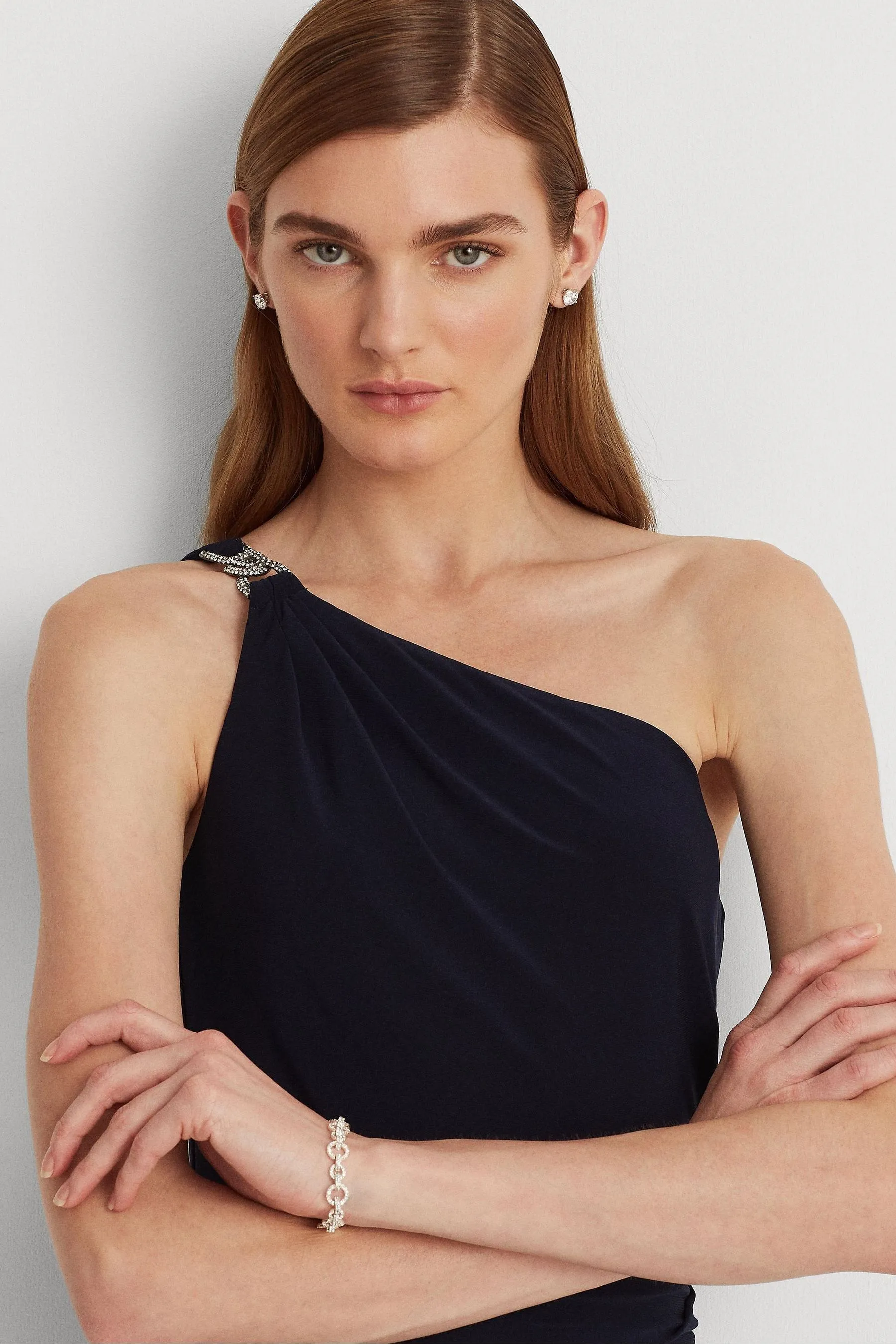 Lauren Ralph Lauren - Belina - Abito da sera monospalla in jersey    