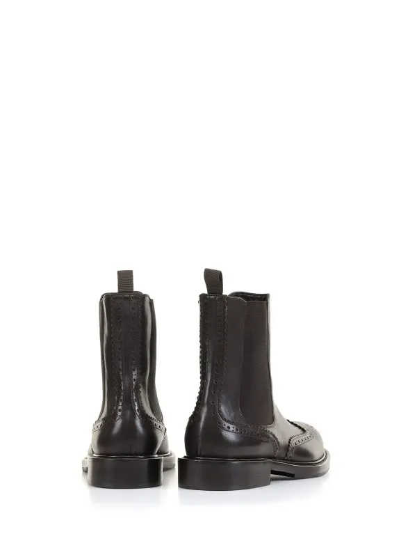 Leather ankle boot
