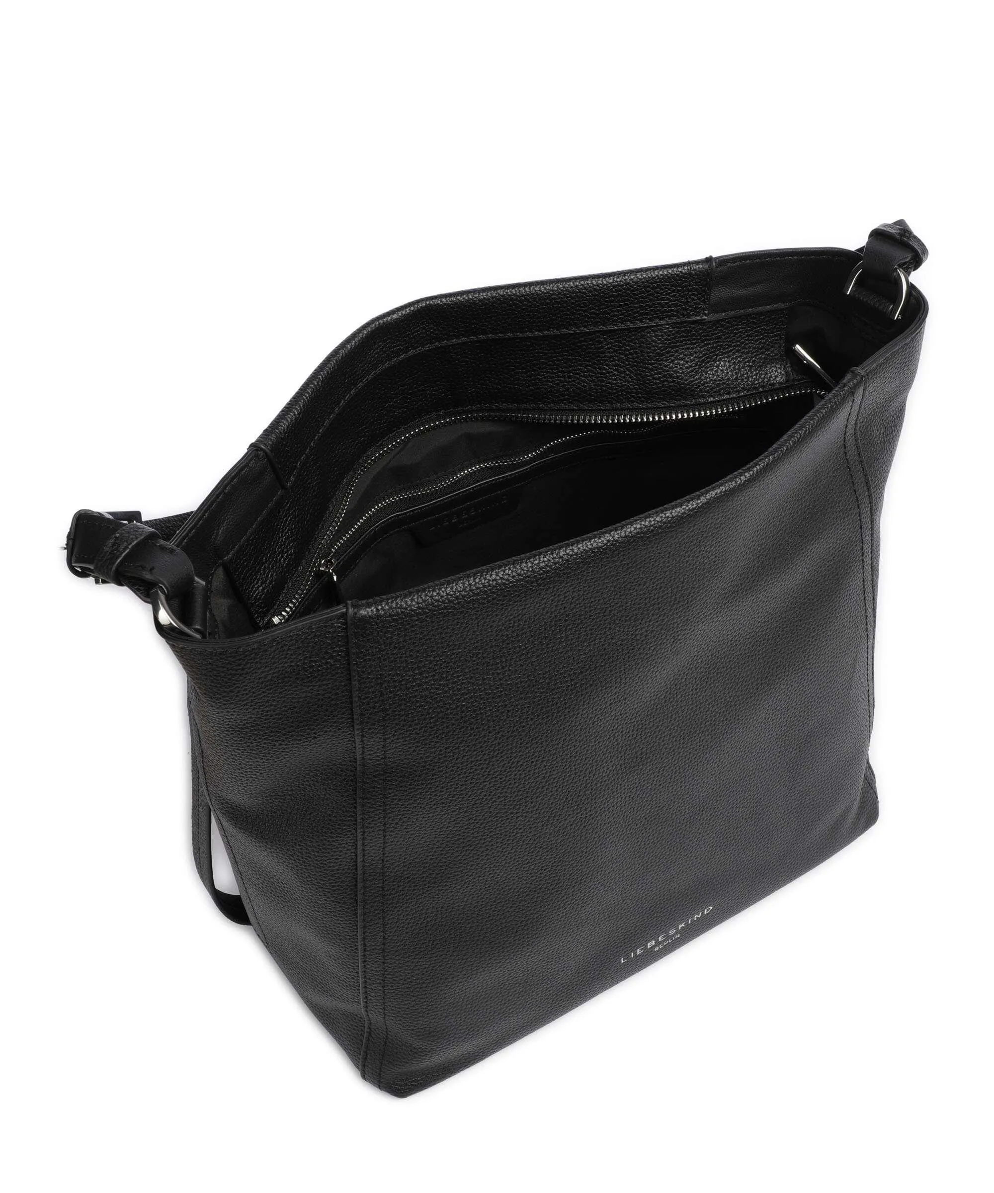  Liebeskind Chudy Small Pebble M Borsa hobo pelle di vacchetta grana nero  
