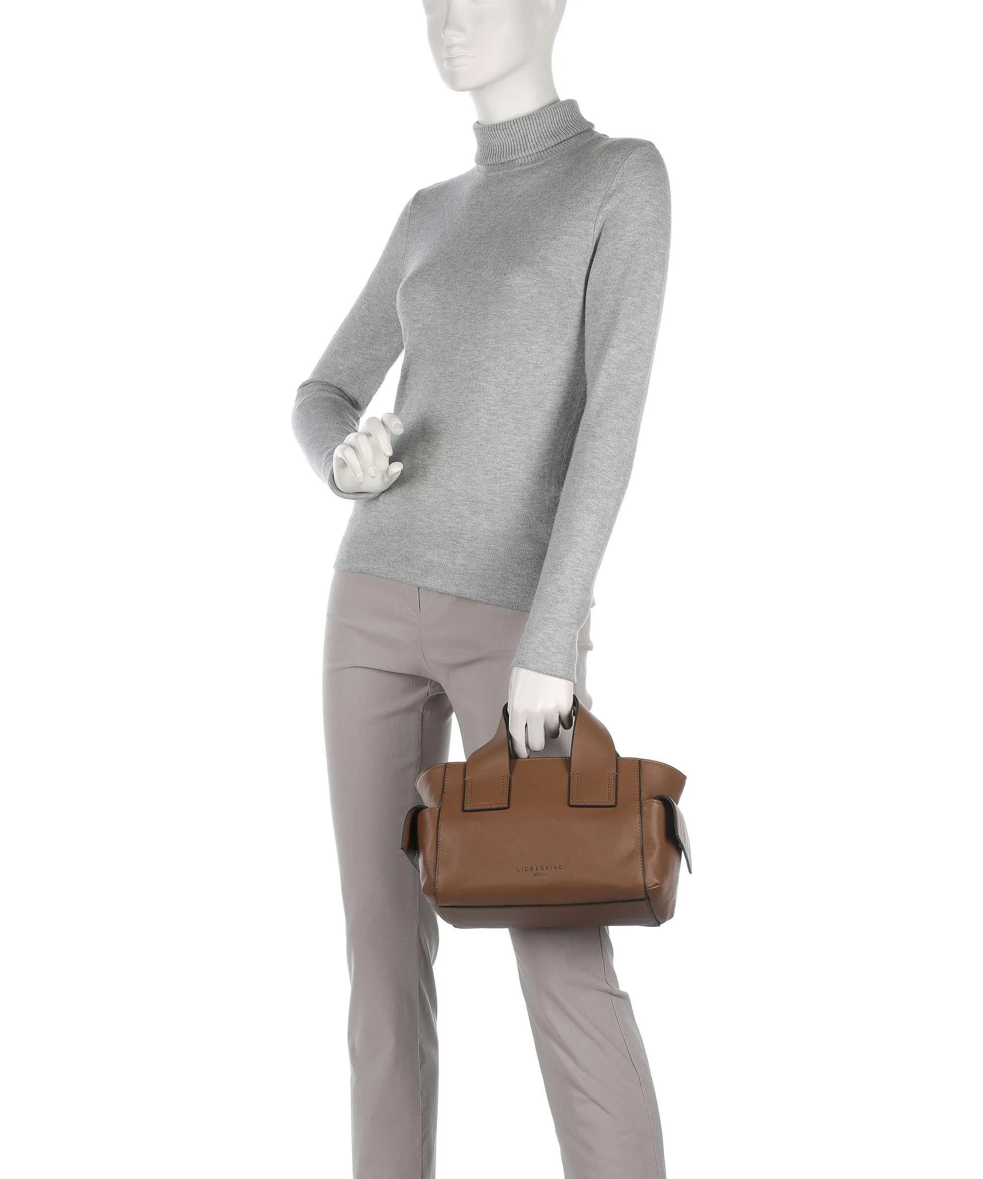  Liebeskind Sienna 2 S Borsa a mano pelle a grana fine marrone  