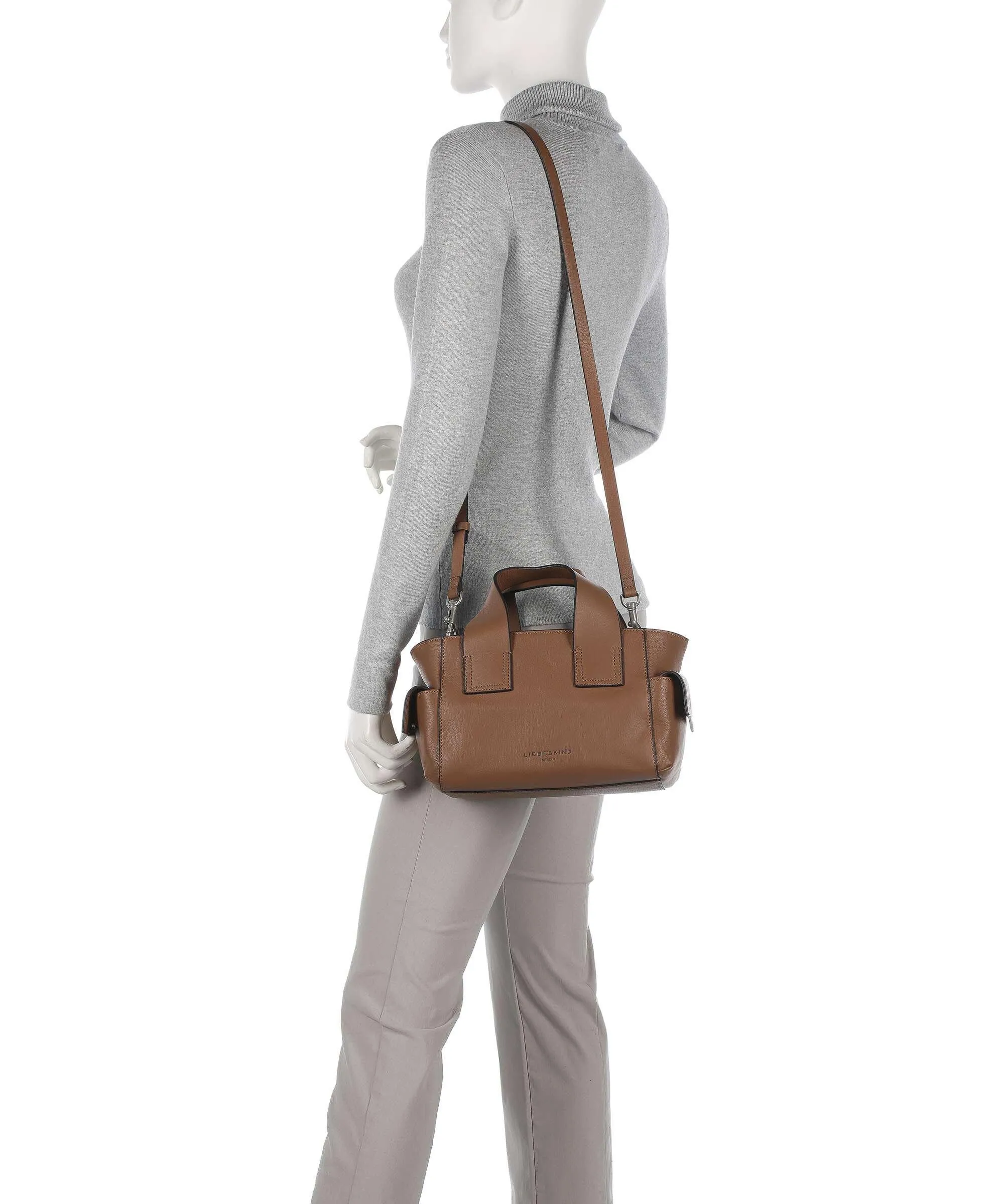  Liebeskind Sienna 2 S Borsa a mano pelle a grana fine marrone  
