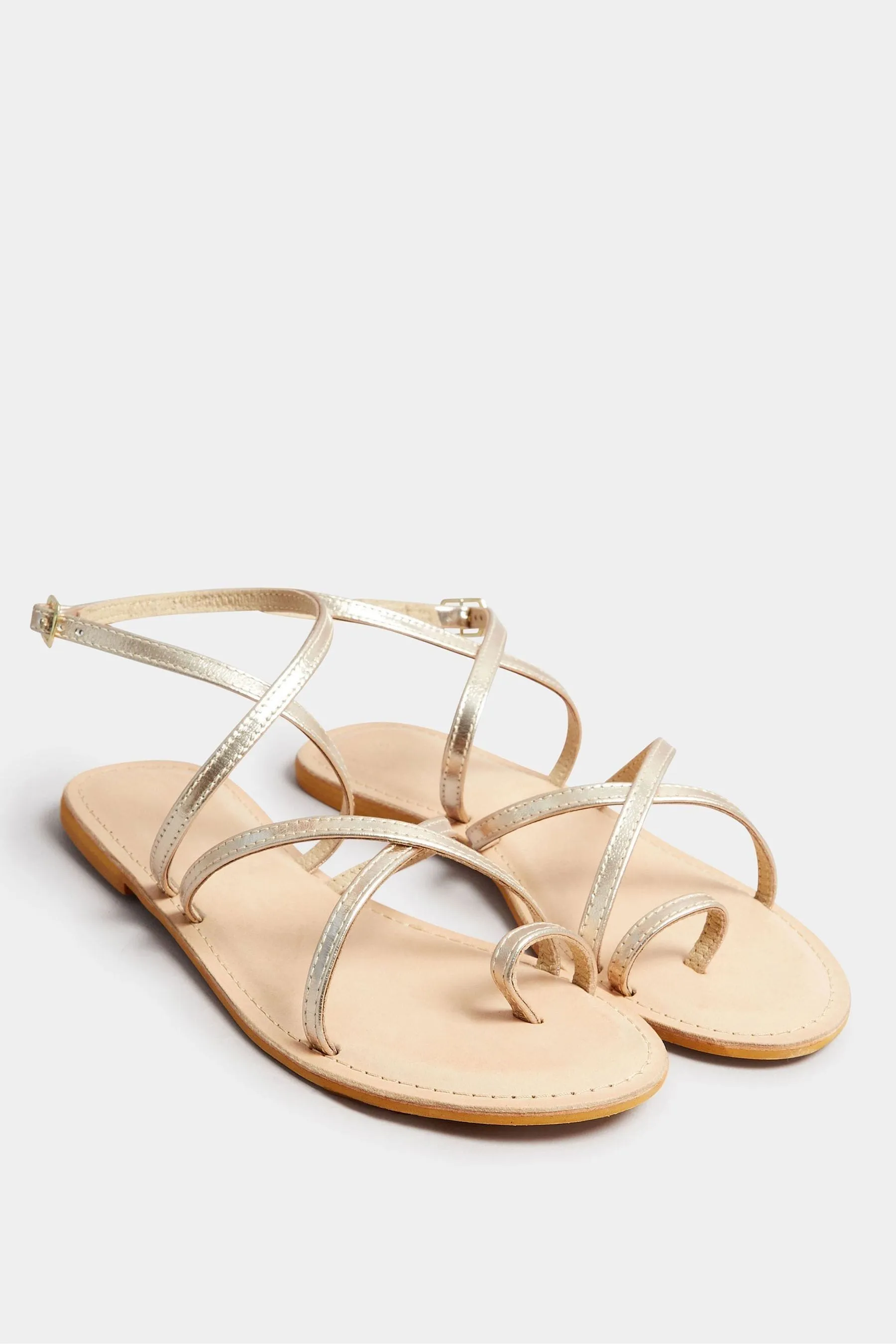 Long Tall Sally in pelle Standard Sandali con cinturino incrociato