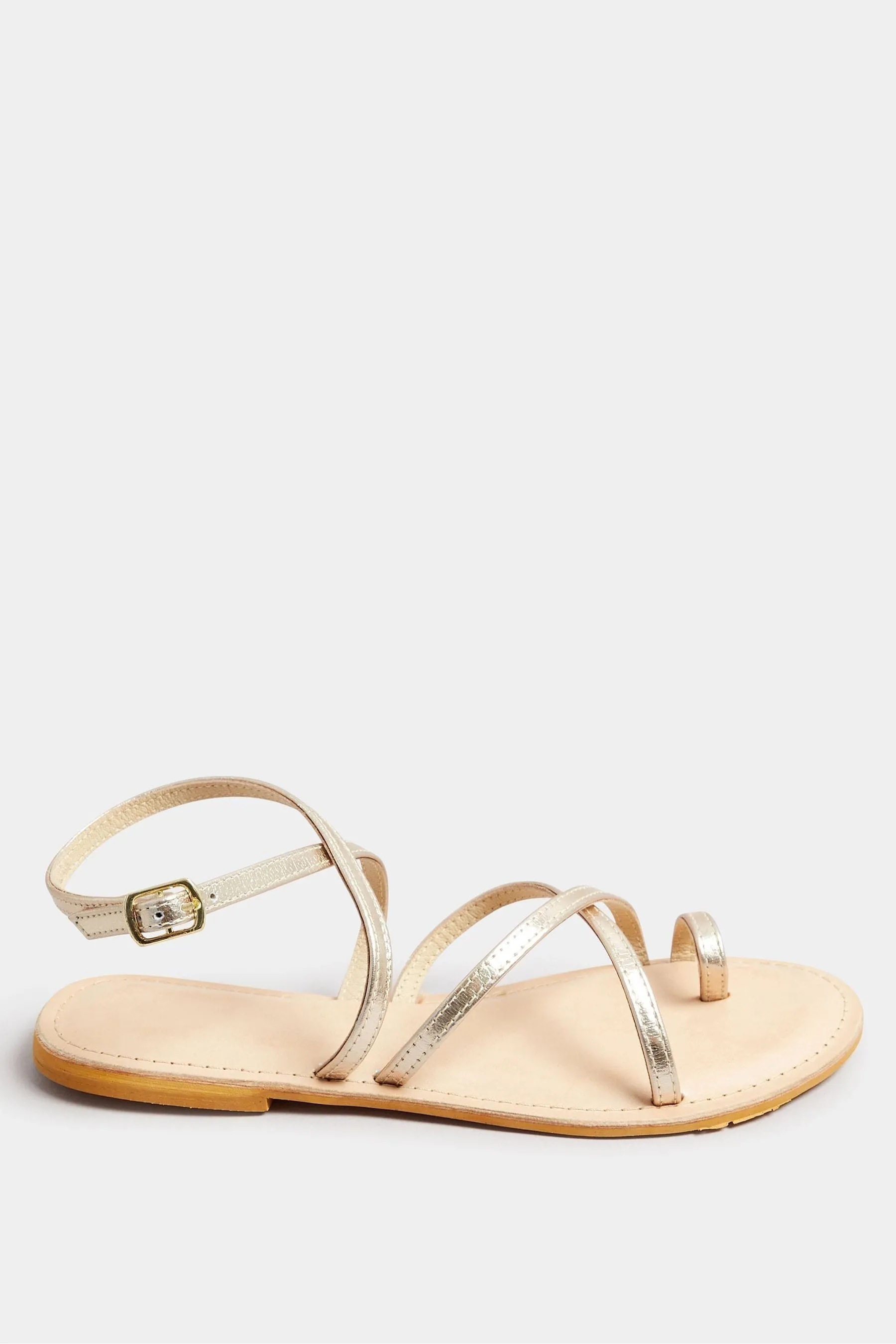 Long Tall Sally in pelle Standard Sandali con cinturino incrociato