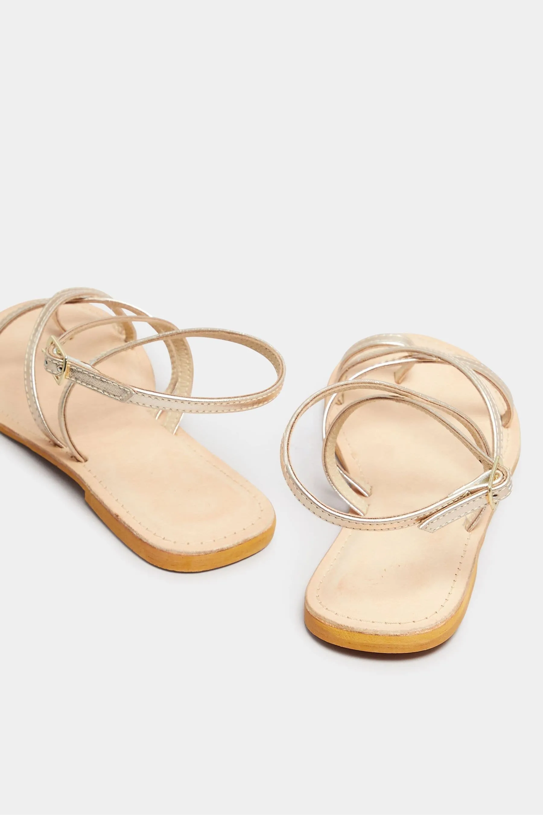 Long Tall Sally in pelle Standard Sandali con cinturino incrociato