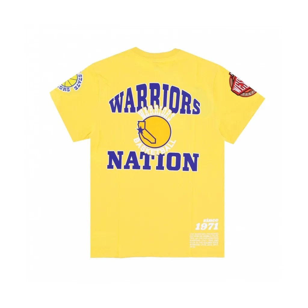 maglietta uomo nba team origins top hardwood classics golwar GOLD