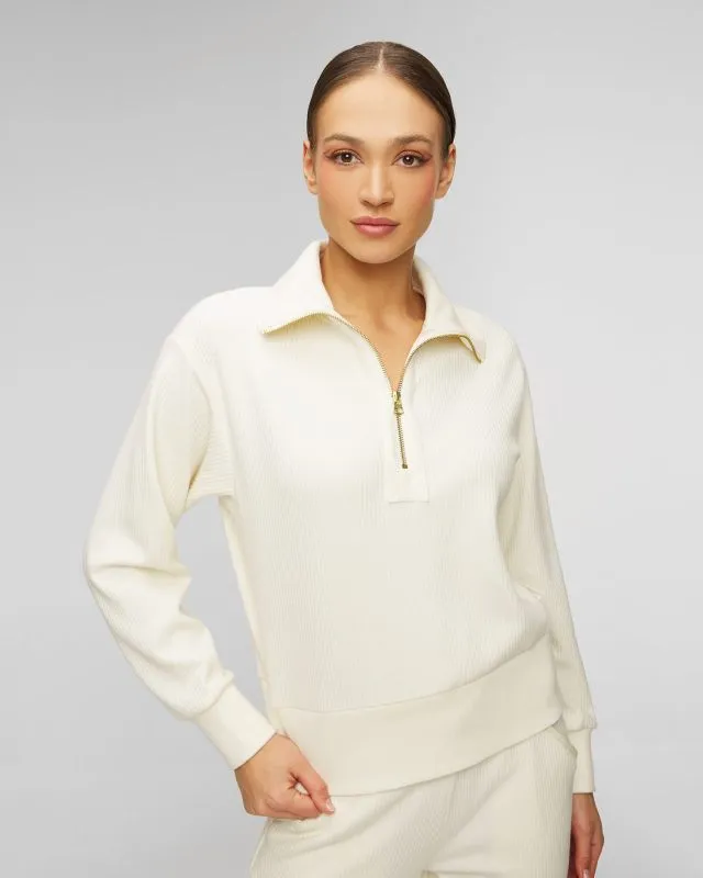 Maglione bianco da donna Varley Radford Half Zip