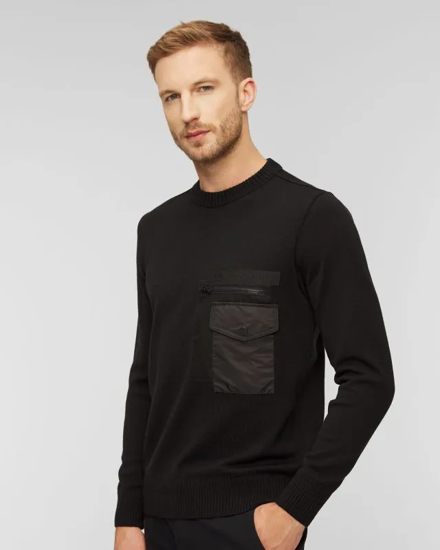 Maglione di lana da uomo Paul&Shark Nero