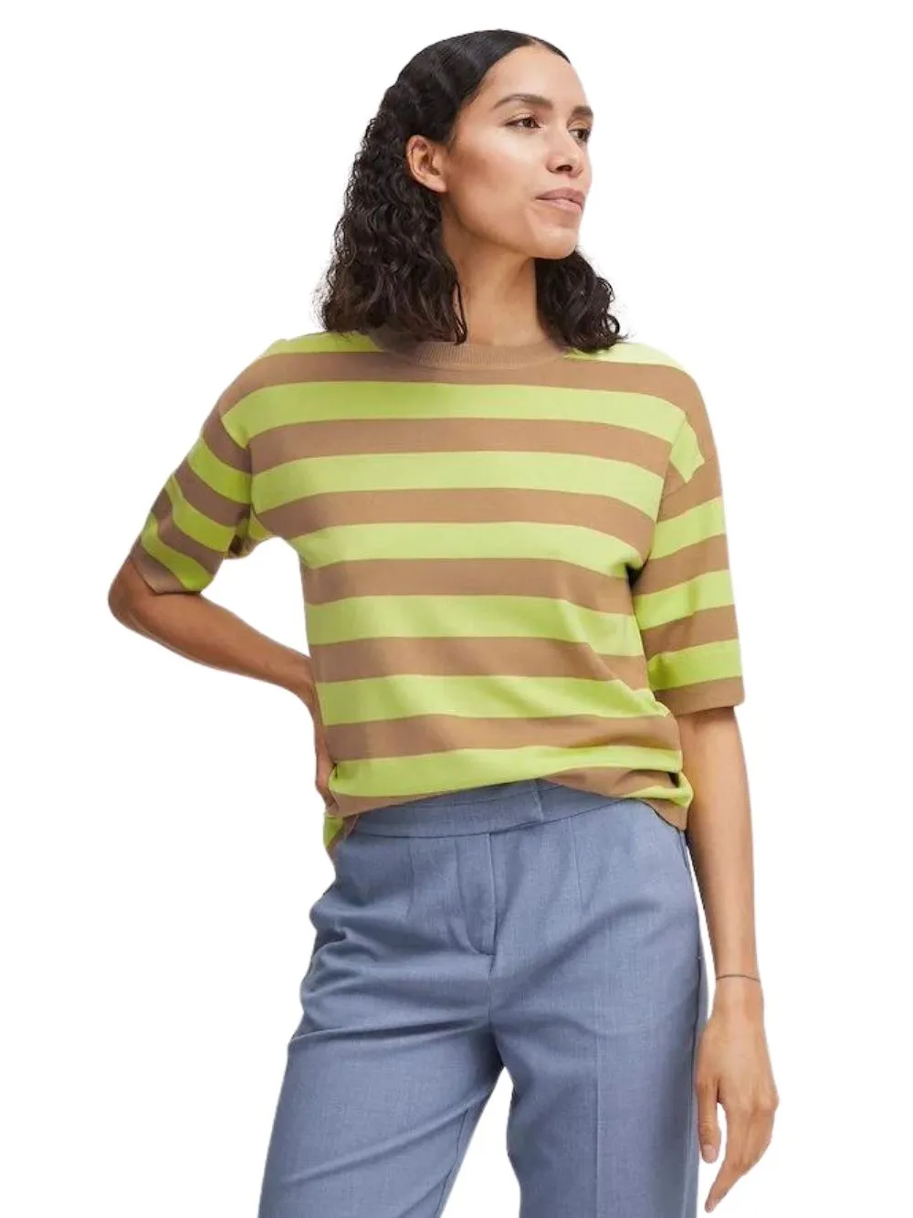 Maglione Donna Bymmorla a strisce a Maniche corte