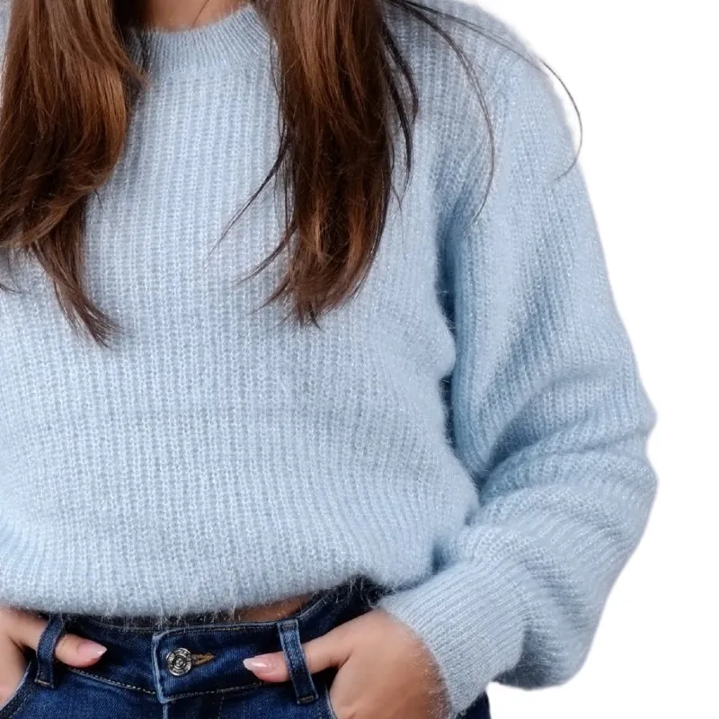 Maglione donna Girocollo tessuto morbidissimo lavorazione a costine