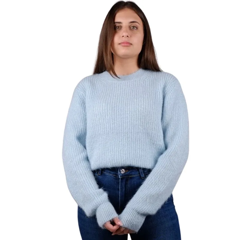 Maglione donna Girocollo tessuto morbidissimo lavorazione a costine