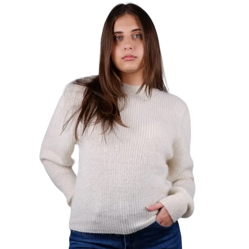 Maglione donna Girocollo tessuto morbidissimo lavorazione a costine