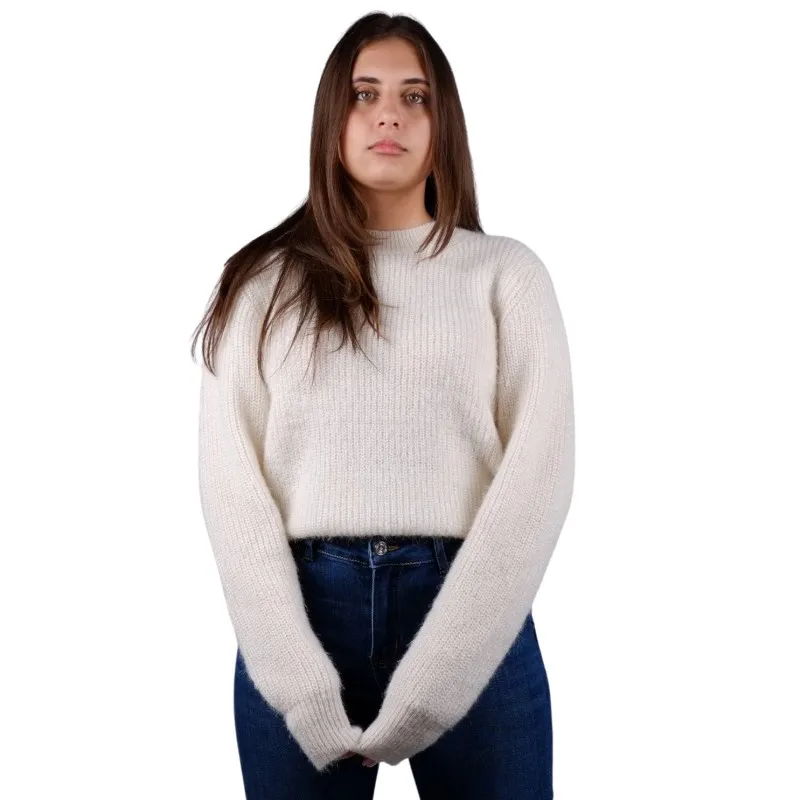 Maglione donna Girocollo tessuto morbidissimo lavorazione a costine