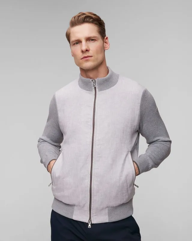 Maglione grigio con cerniera da uomo Paul&Shark