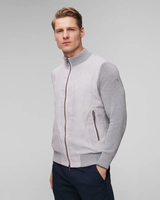 Maglione grigio con cerniera da uomo Paul&Shark