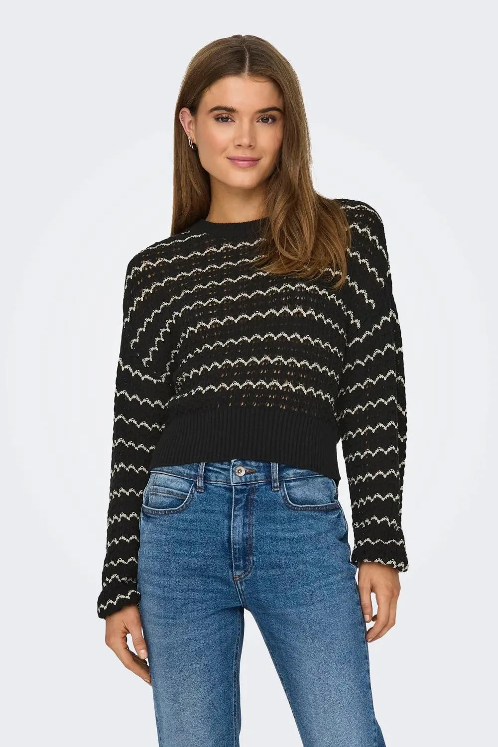 Maglione Only ONLASA LS O-NECK CC Nero
