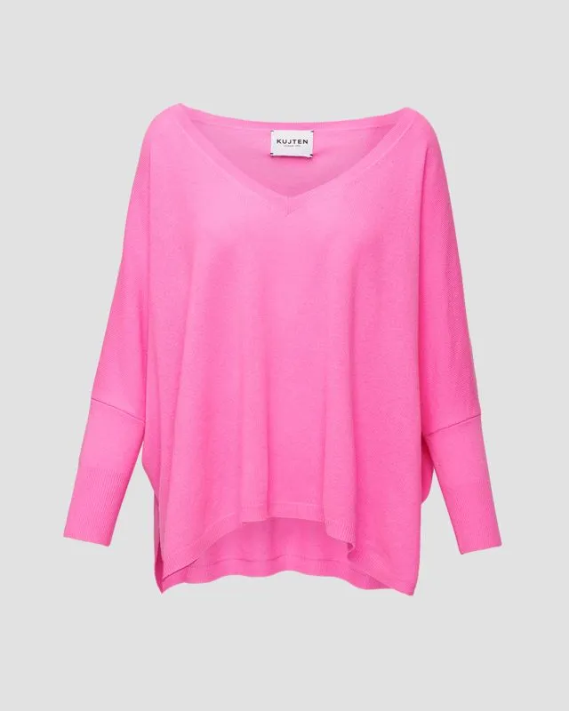 Maglione rosa in cashmere da donna Kujten Minie