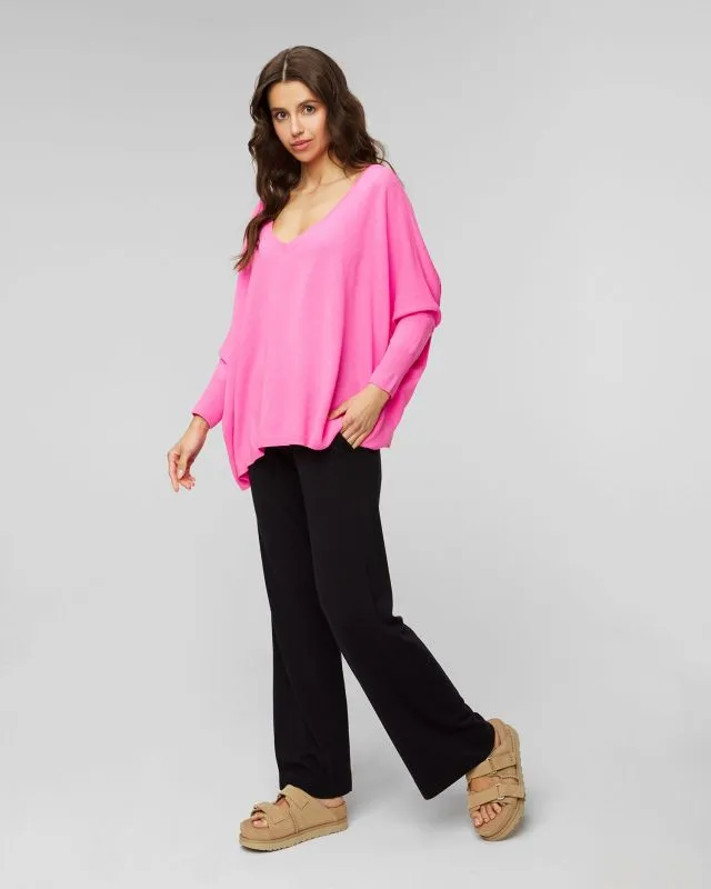 Maglione rosa in cashmere da donna Kujten Minie