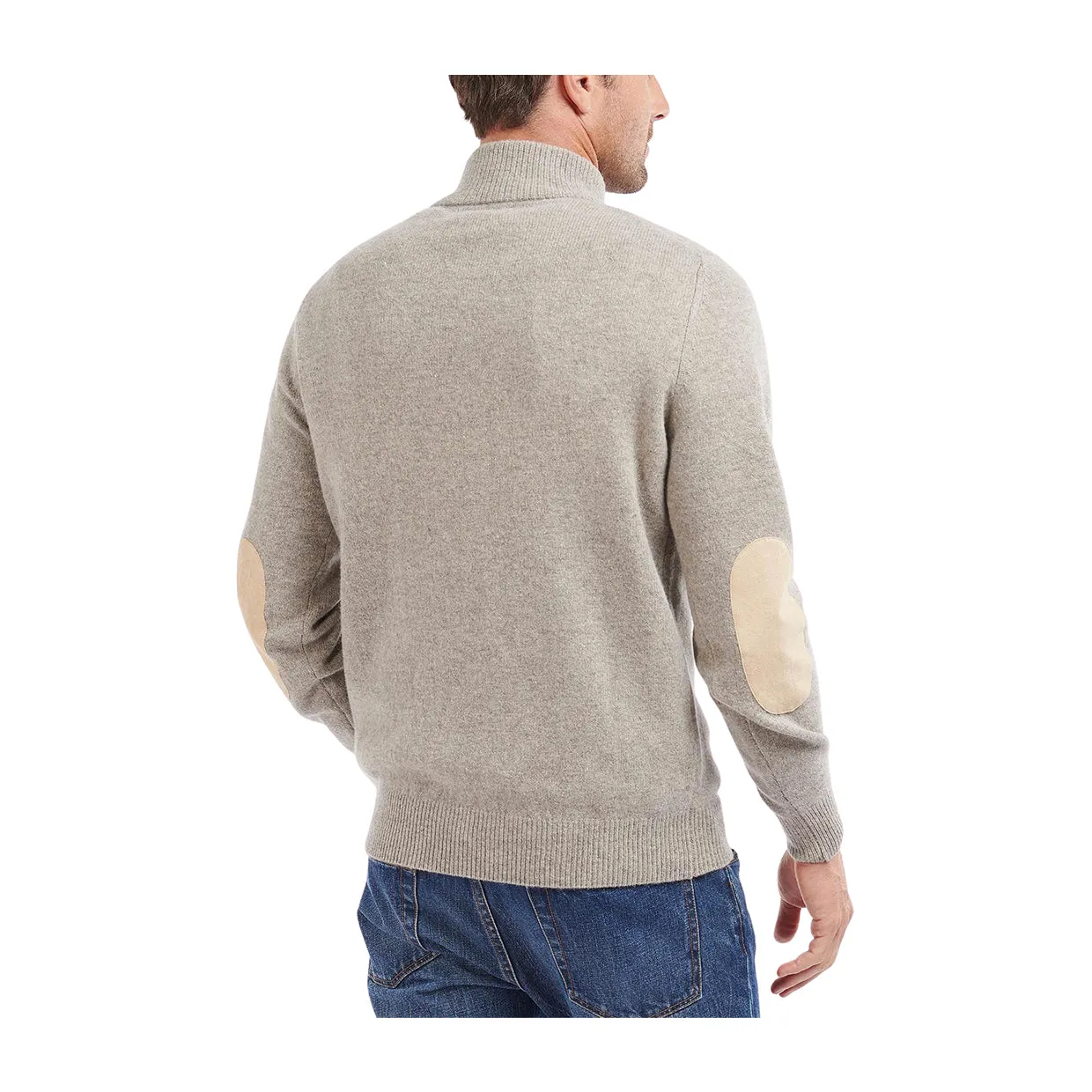 Maglione Uomo Barbour Essential Patch Half Zip Beige