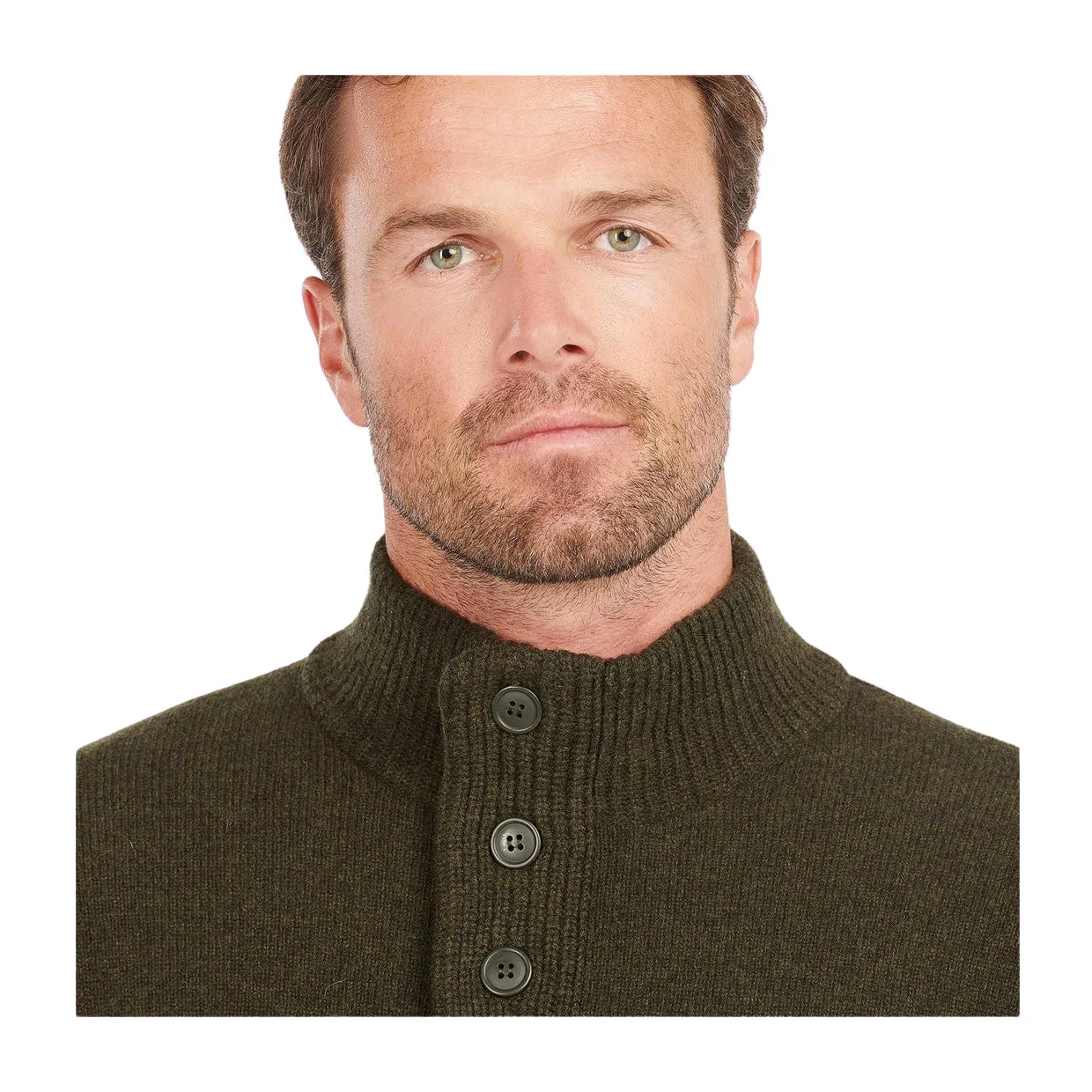 Maglione Uomo Barbour Essential Patch Half Zip Verde