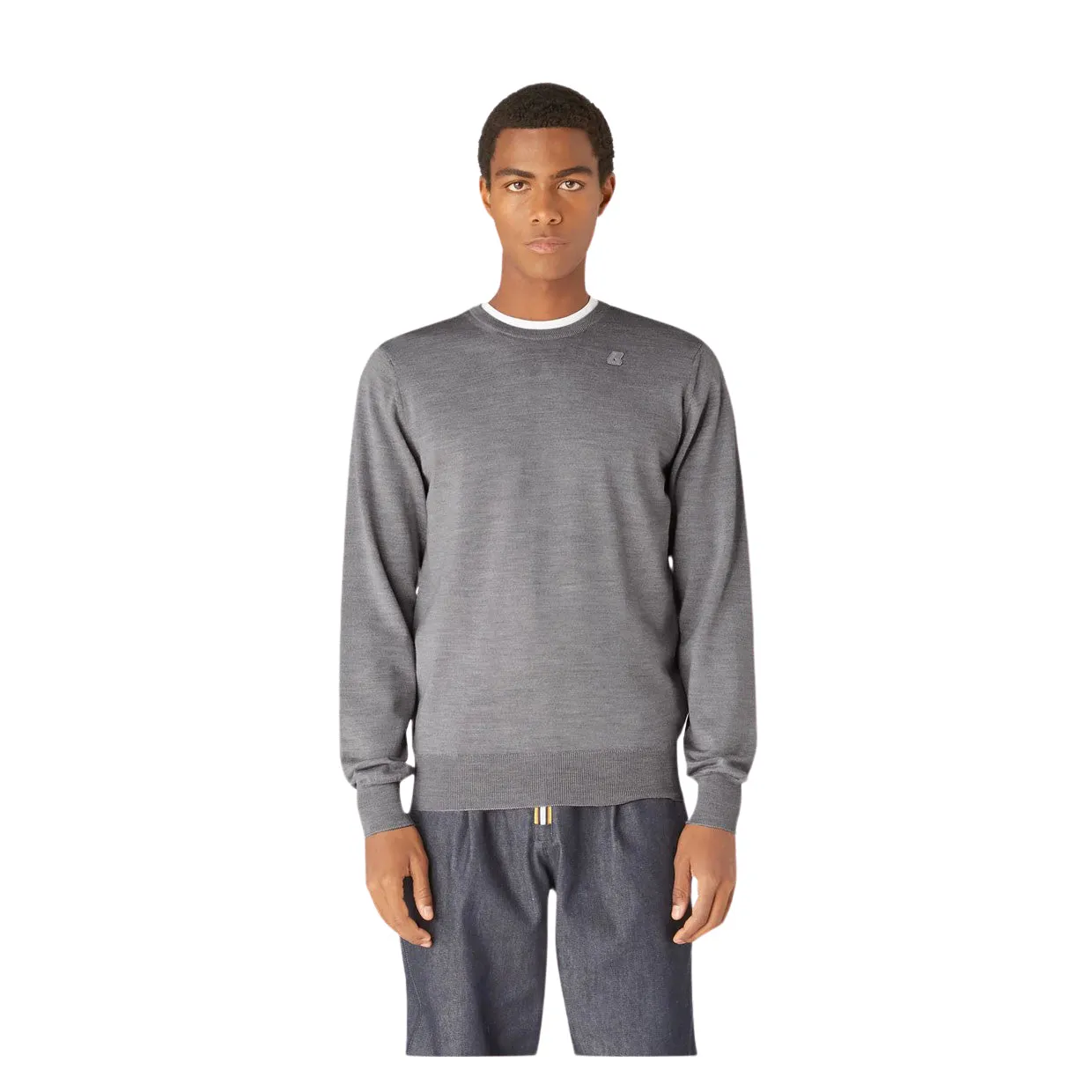 Maglione Uomo K-Way Sebastien Merino Grigio Chiaro