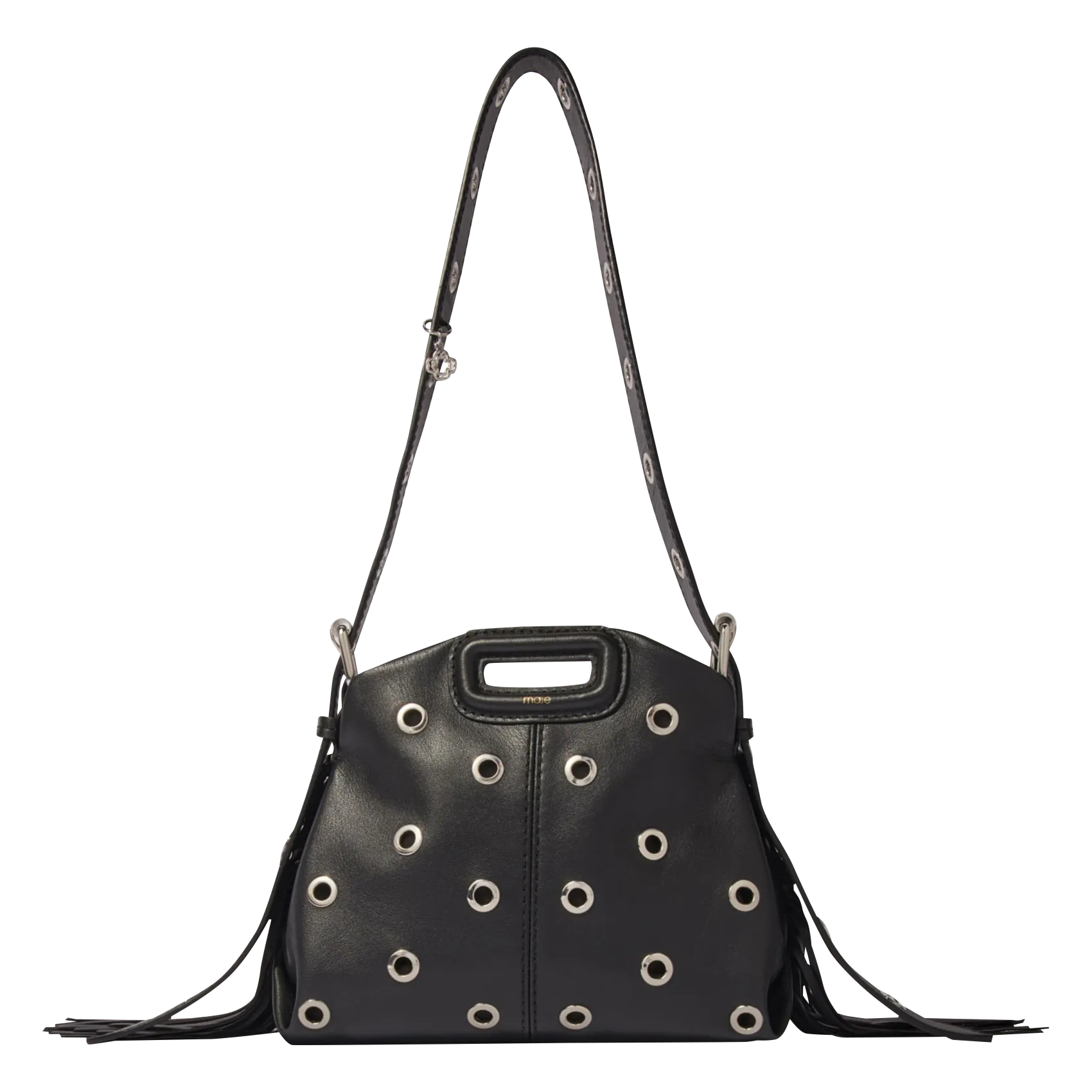  MAJE   MISS M MINI - Borsa a tracolla mini in pelle | Nero