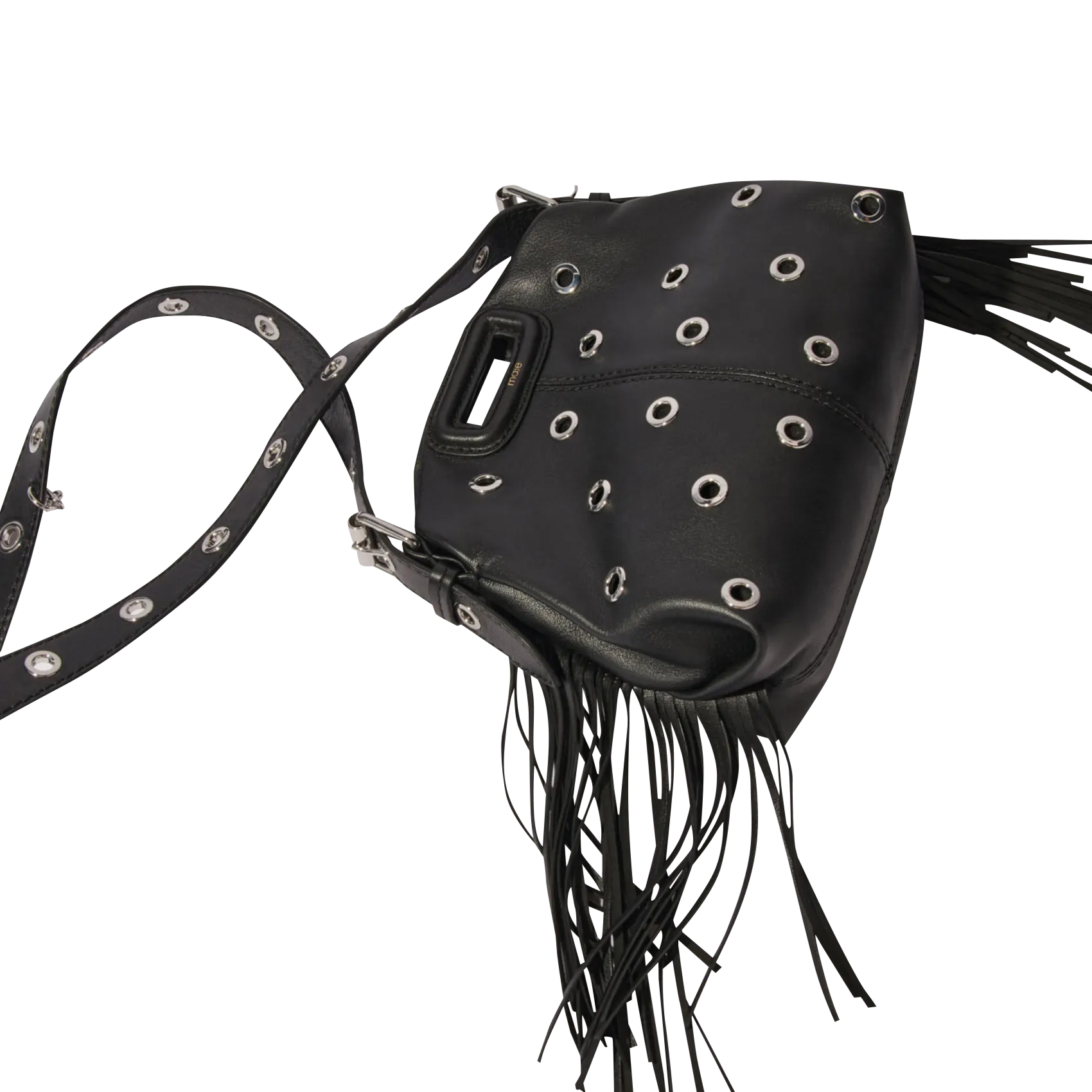  MAJE   MISS M MINI - Borsa a tracolla mini in pelle | Nero