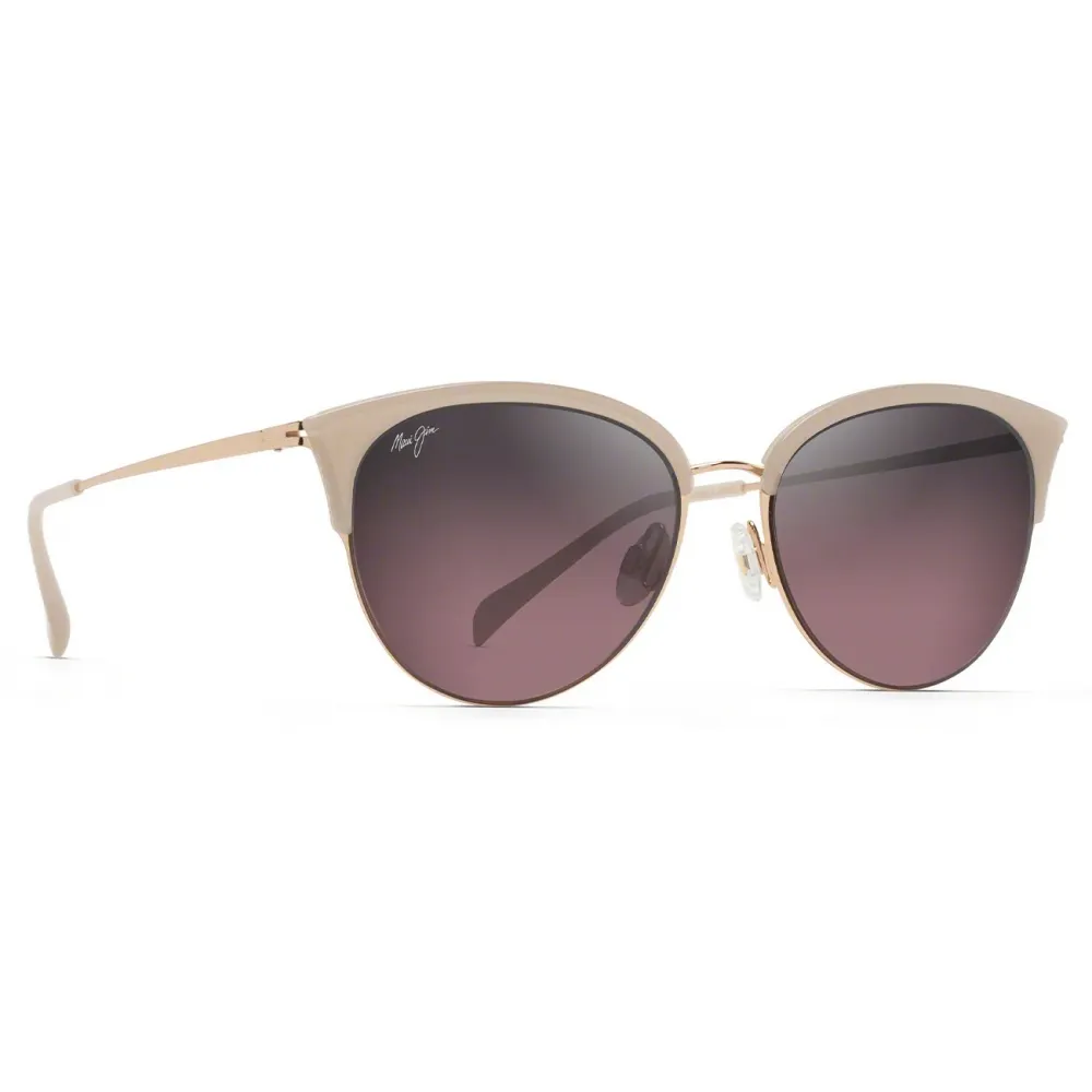Maui Jim - Olili - Mandorla Lattea Maui Rose - Occhiali da Sole Polarizzati Cat Eye - Maui Jim Eyewear
