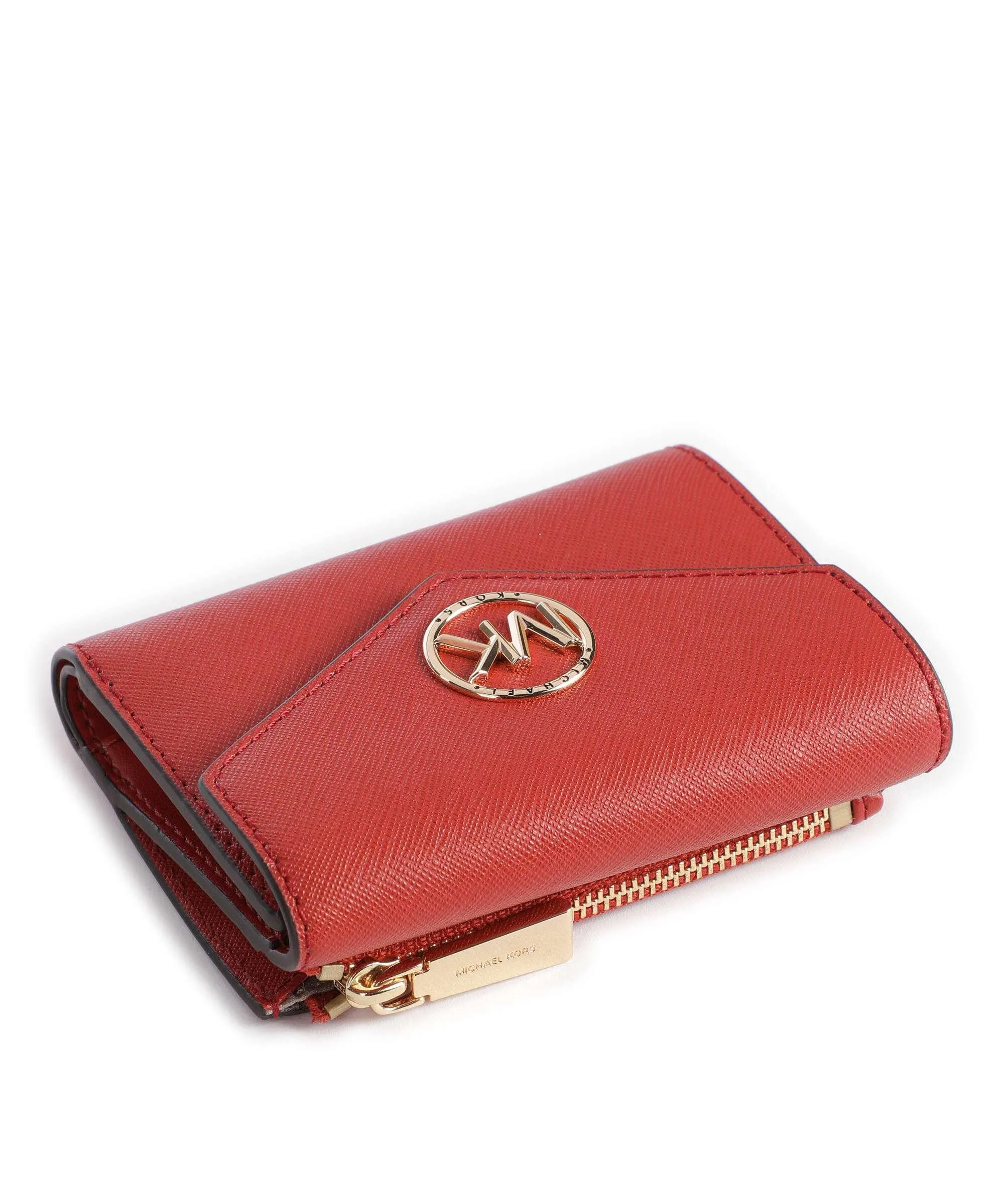  Michael Kors Carmen Portafoglio pelle di vacchetta saffiano rosso  