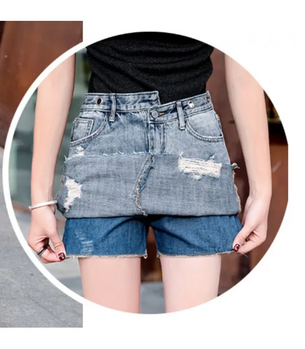 Minigonna denim con occhielli