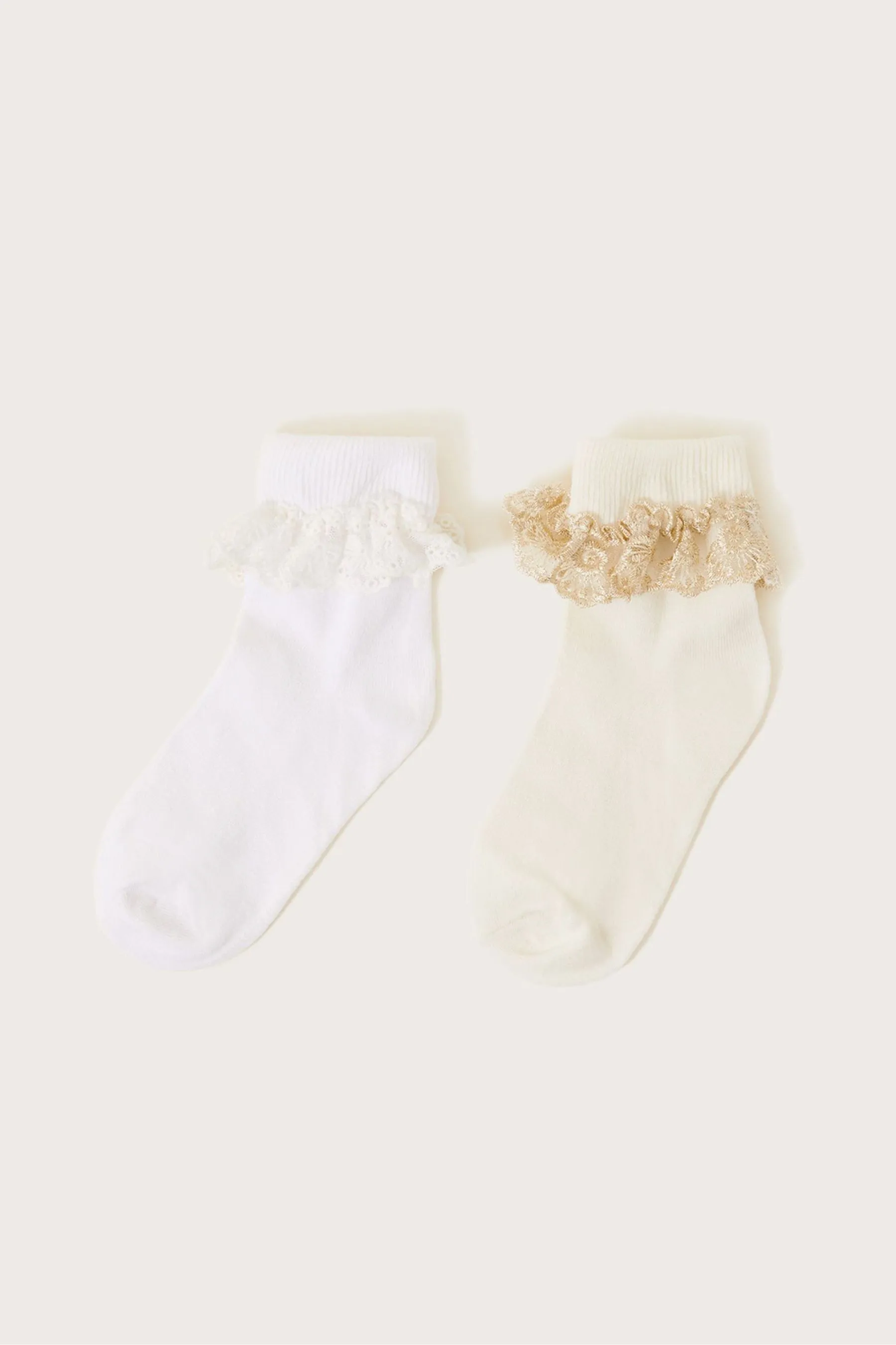 Monsoon Lace Trim Socks 2 Pack    