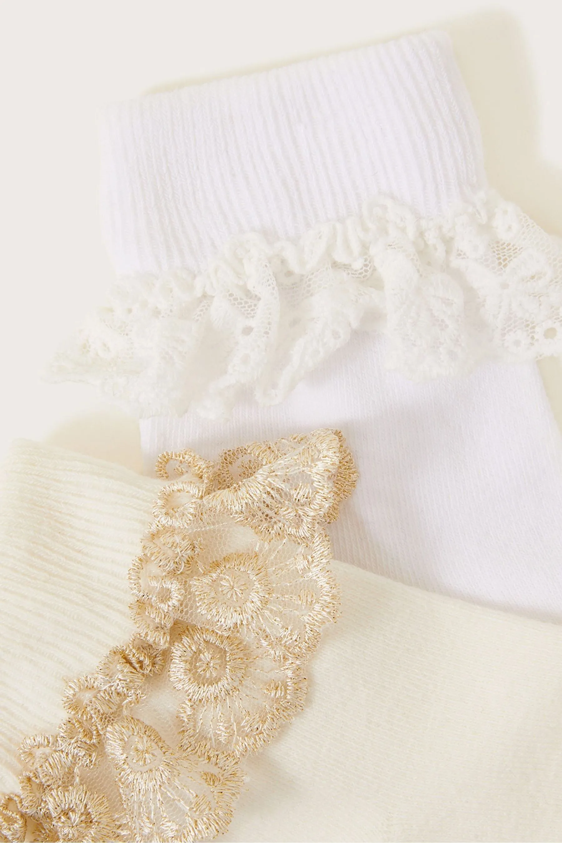 Monsoon Lace Trim Socks 2 Pack    