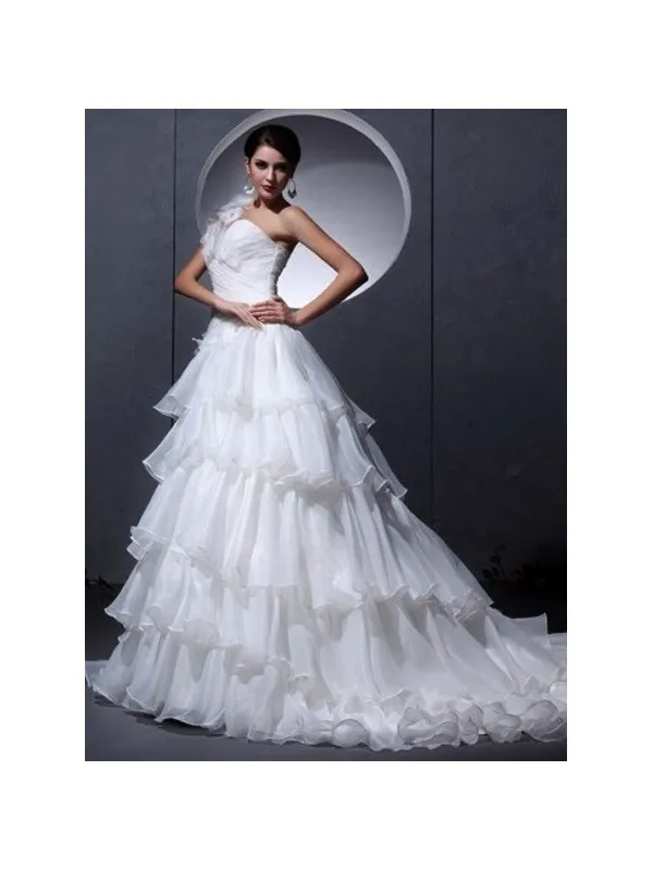 NICKY - Abito da Sposa Con Gonna Principesca a Balze in Organza