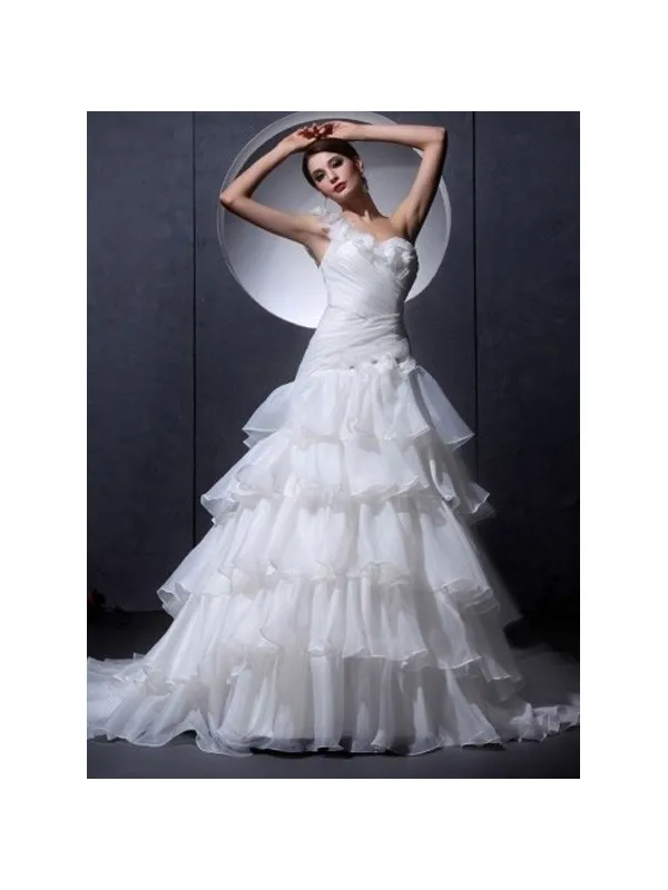 NICKY - Abito da Sposa Con Gonna Principesca a Balze in Organza