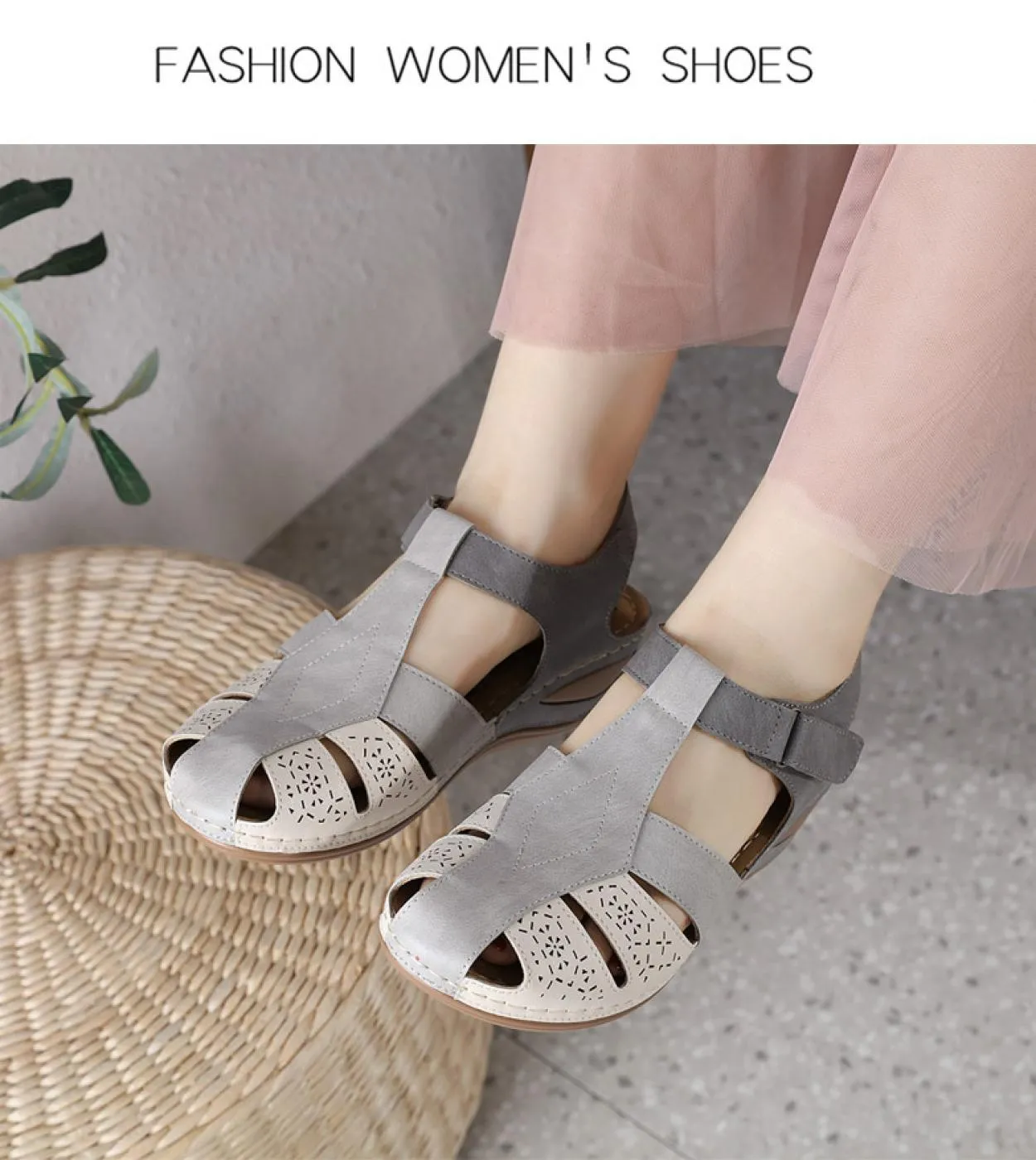 Nuove zeppe da 5,5 cm Sandali con tacco alto Sandali da donna Colori misti Sandali con plateau Scarpe estive per donna Scarpe da