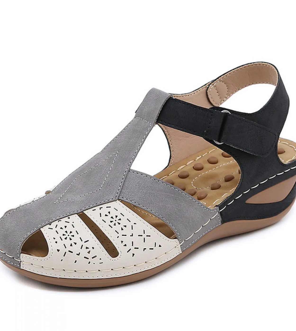 Nuove zeppe da 5,5 cm Sandali con tacco alto Sandali da donna Colori misti Sandali con plateau Scarpe estive per donna Scarpe da