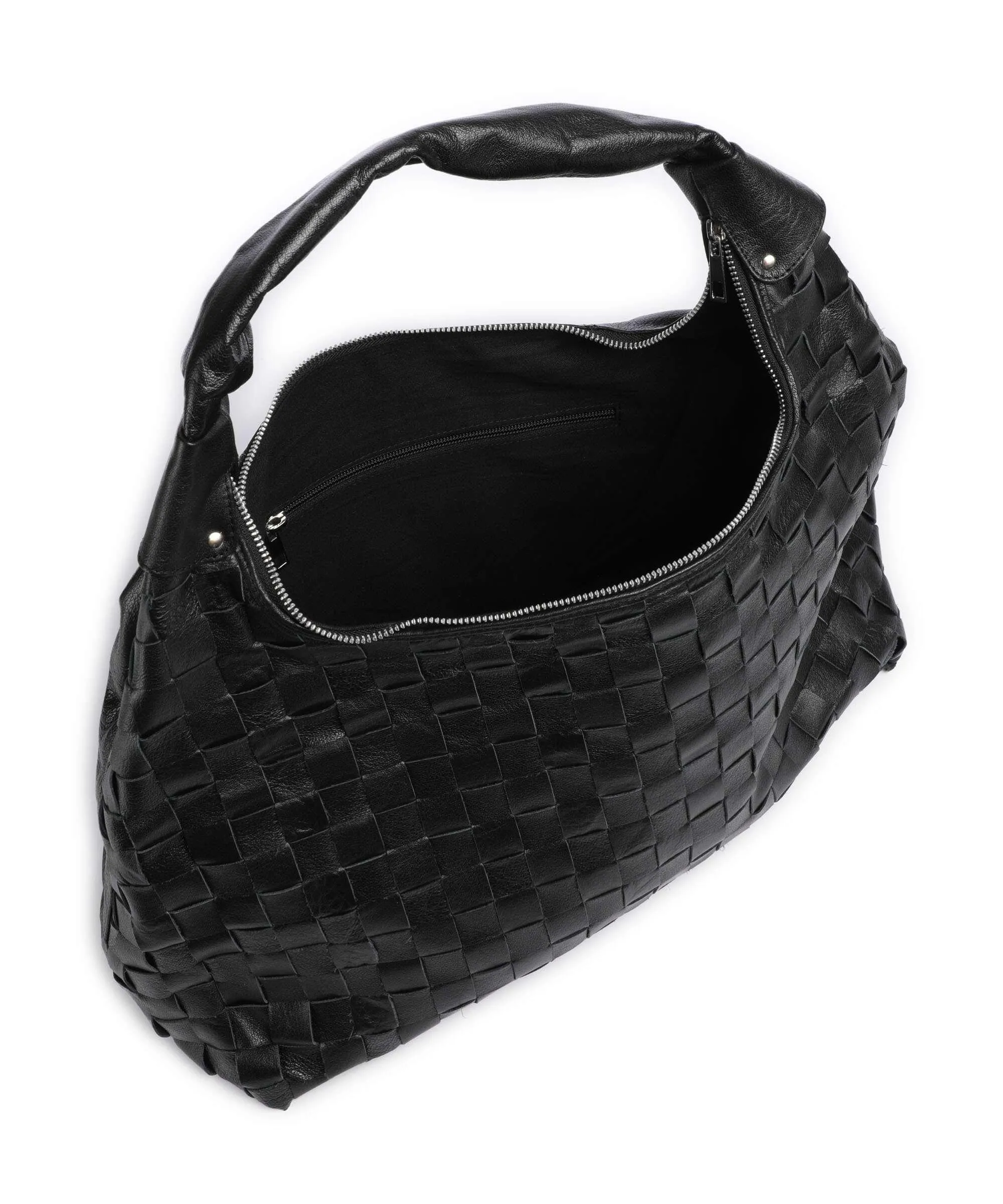  Núnoo Braided Air 1 Dandy Borsa hobo pelle granulata nero  