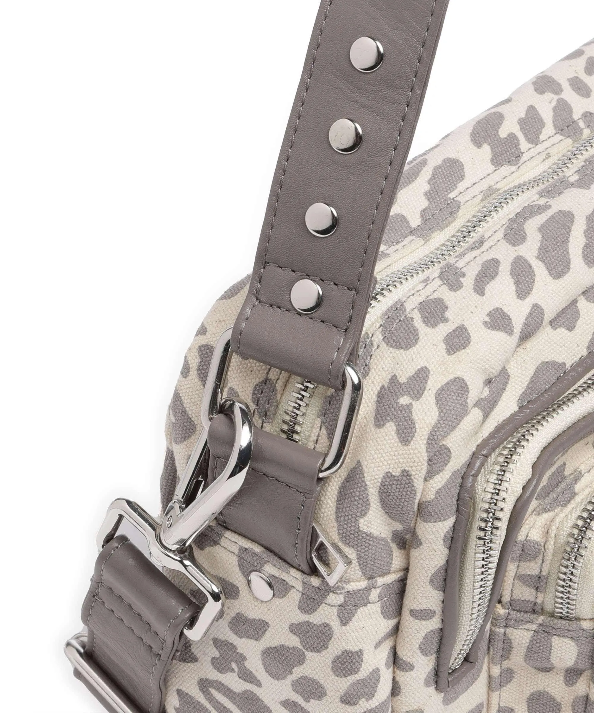  Núnoo Recycled Canvas Ellie Borsa a spalla tela beige/grigio  