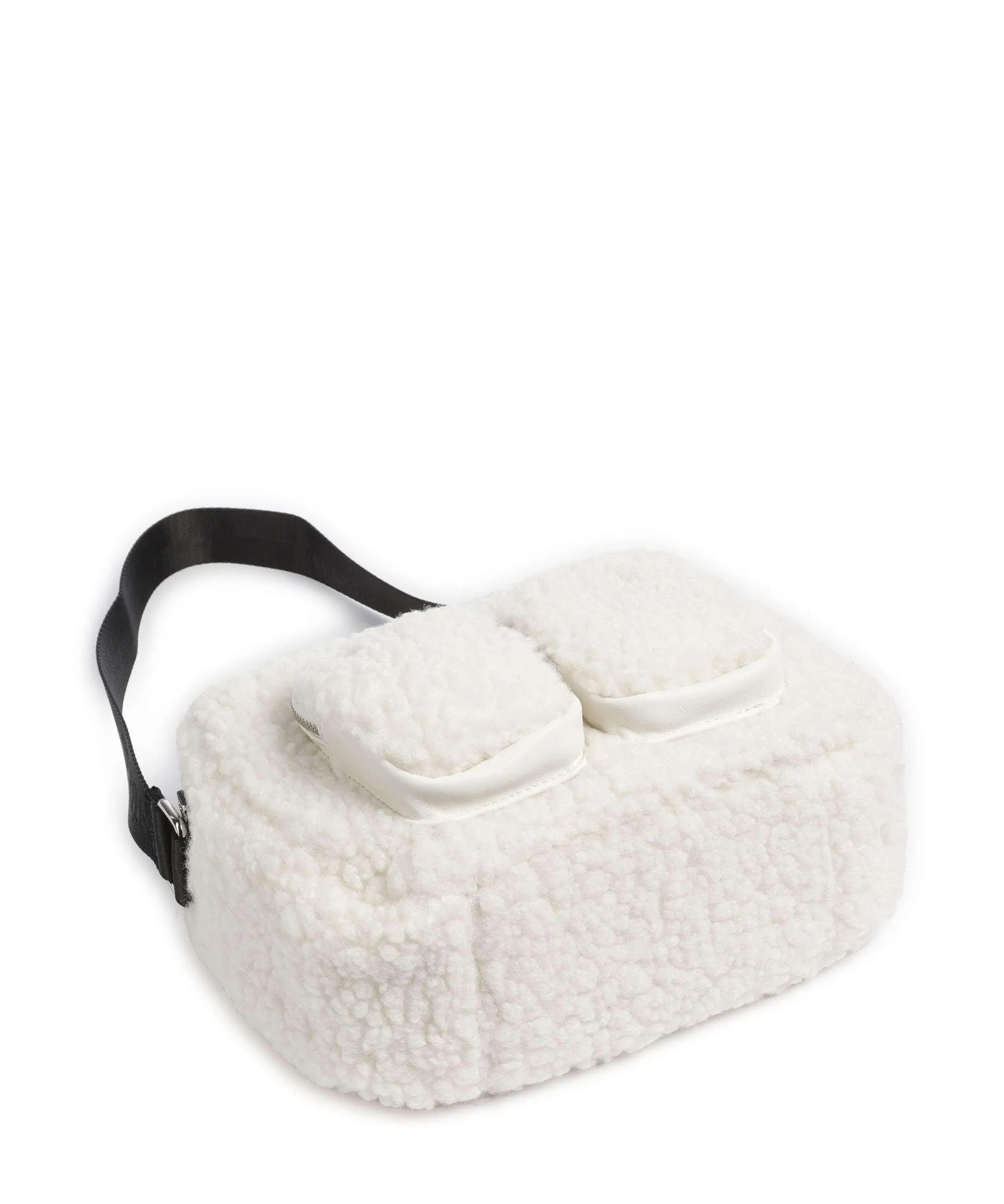  Núnoo Teddy Ellie Borsa a spalla cotone, pelle sintetica bianco  