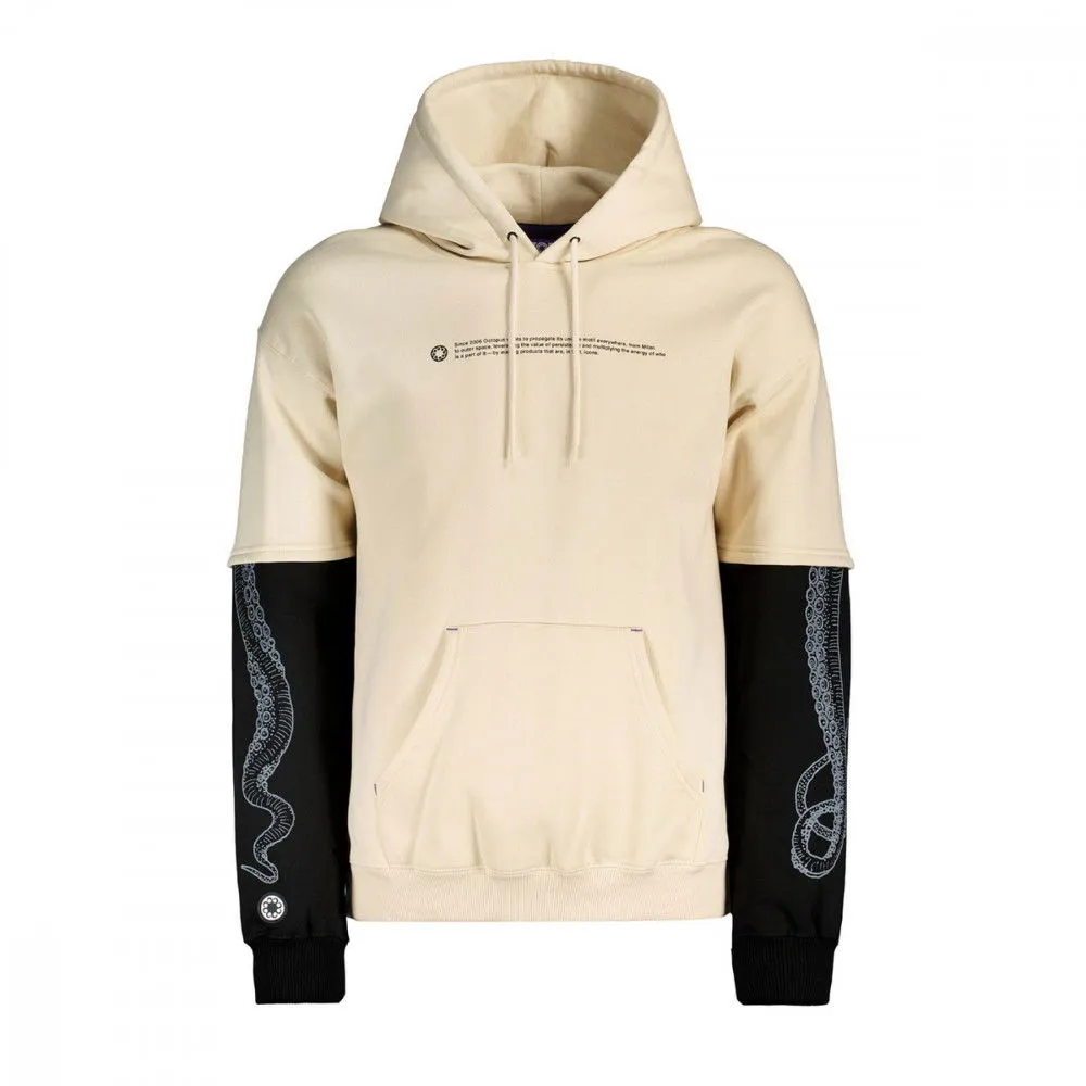 OCTOPUS FELPA CON CAPPUCCIO LOGO OVER