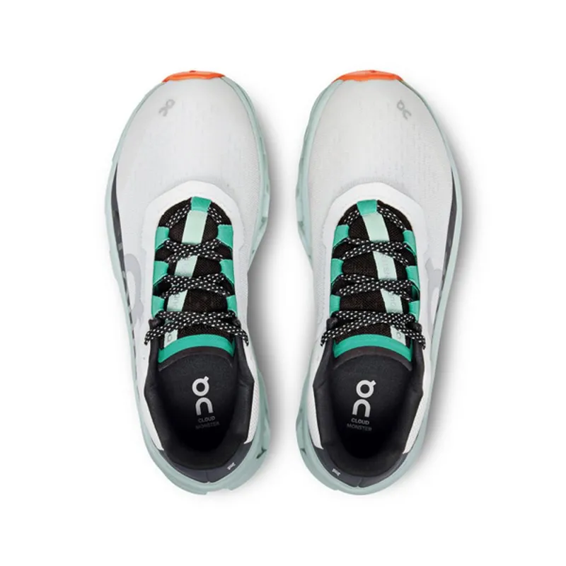 On Cloudmonster Bianco Blu Verde Acqua - Scarpe Running Donna