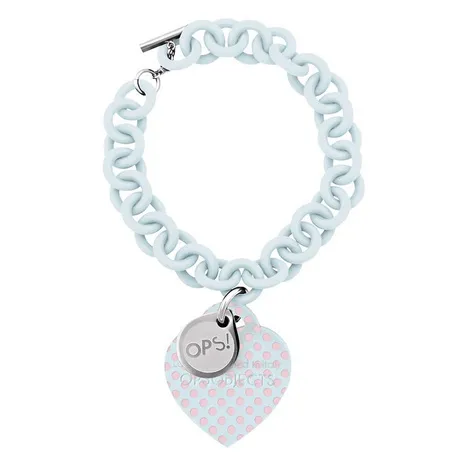 OPS OBJECTS BRACCIALE OPS LOVE POIS CELESTE/ROSA SS