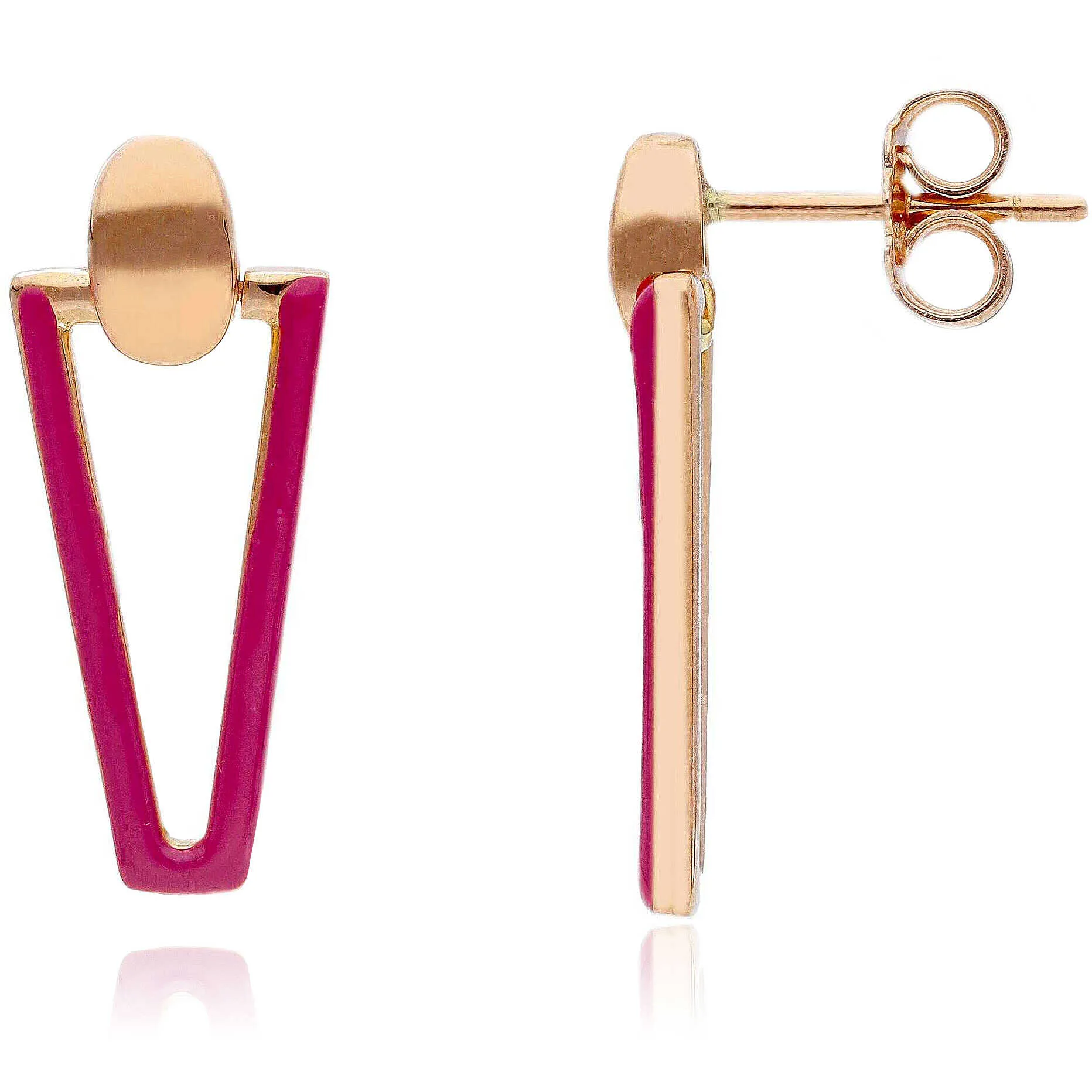 orecchini Pendente oro Rosa GioiaPura Oro 750