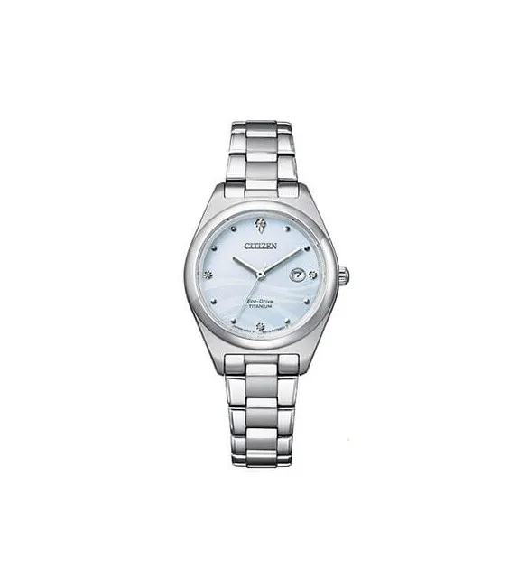 Orologio Solo Tempo Super Titanio Donna Citizen Eco Drive bianco ew2600-83a