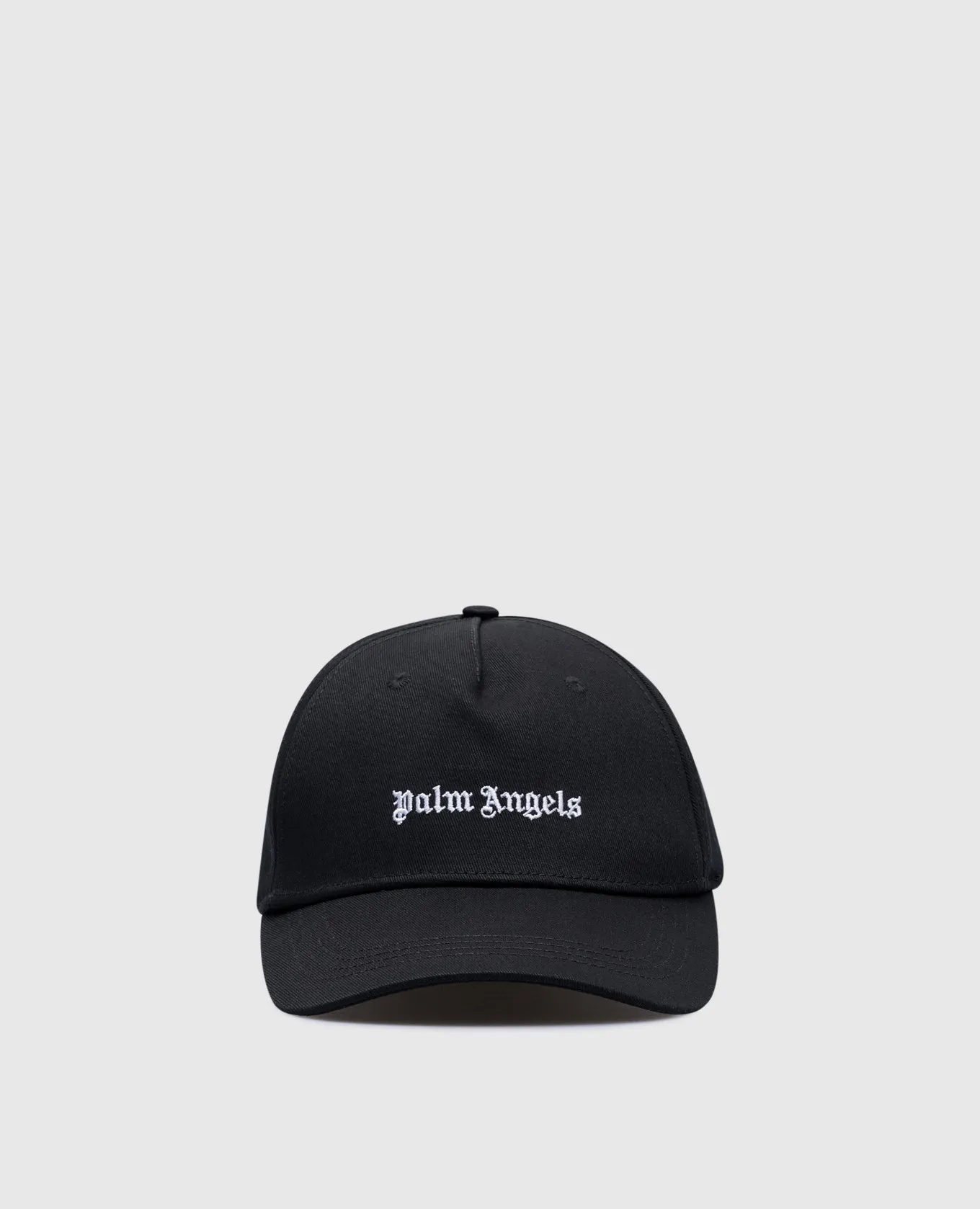 Palm Angels Cappellino nero con ricamo logo a contrasto PMLB094C99FAB001