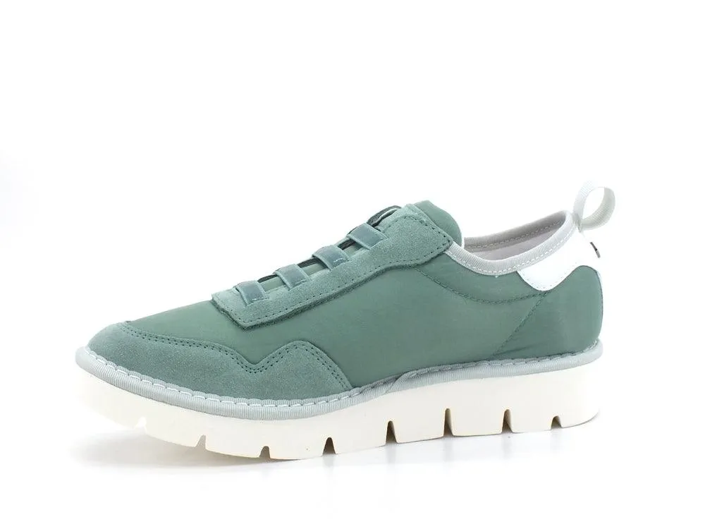 PAN CHIC Sneaker Slip On Suede Green Sage P05W1601000018