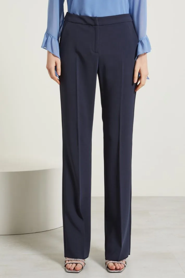 Pantaloni a palazzo in cady