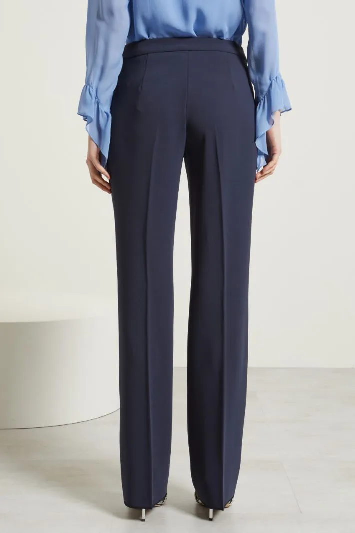 Pantaloni a palazzo in cady