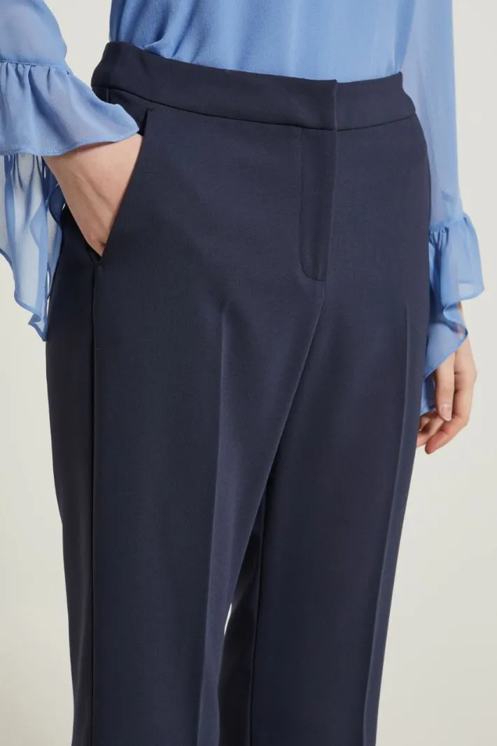 Pantaloni a palazzo in cady